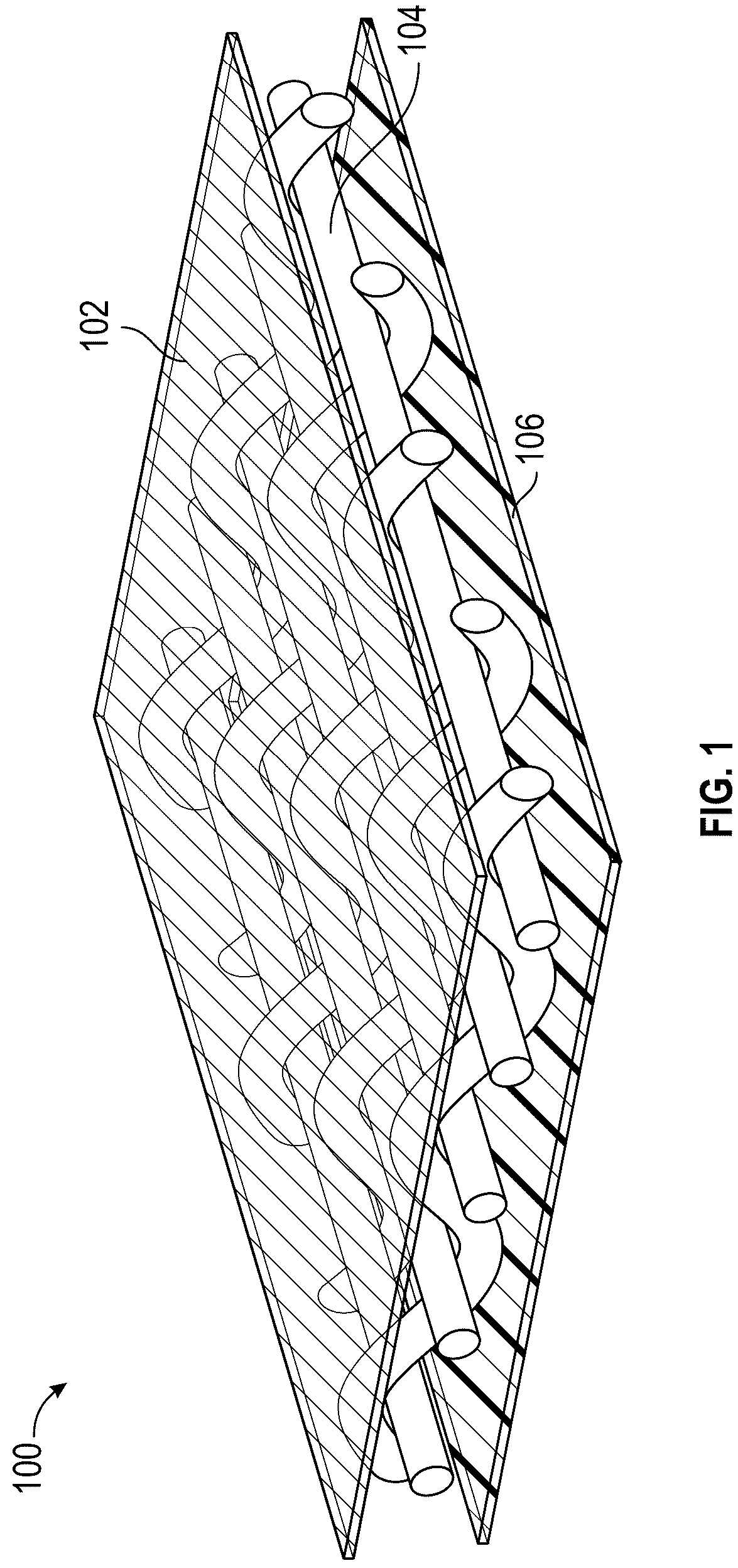 Patent US12129038 — Low emissivity material for inflatable safety products — Figure 1