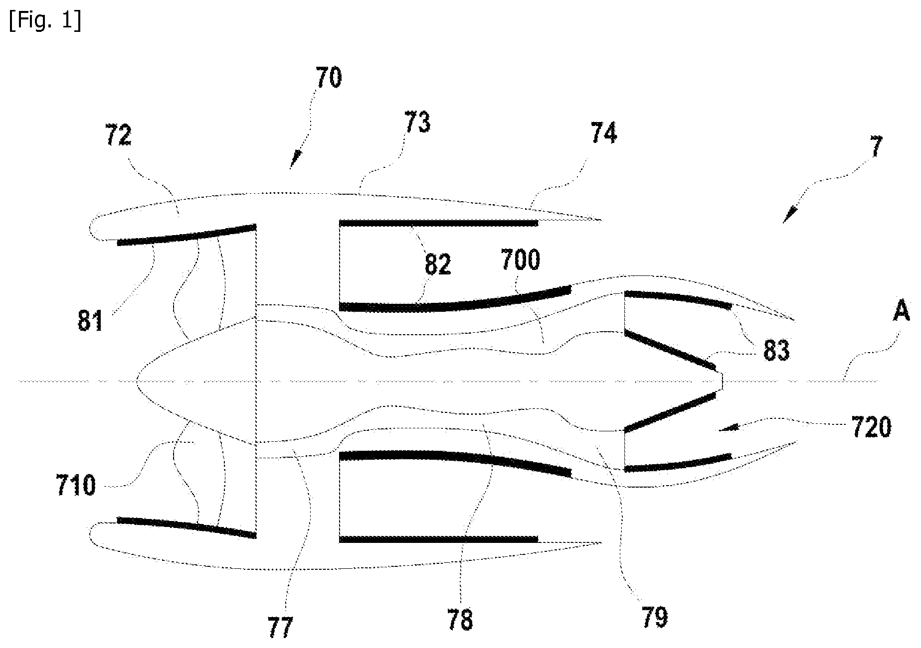 Patent US12129042 — Acoustic sealing element — Figure 1