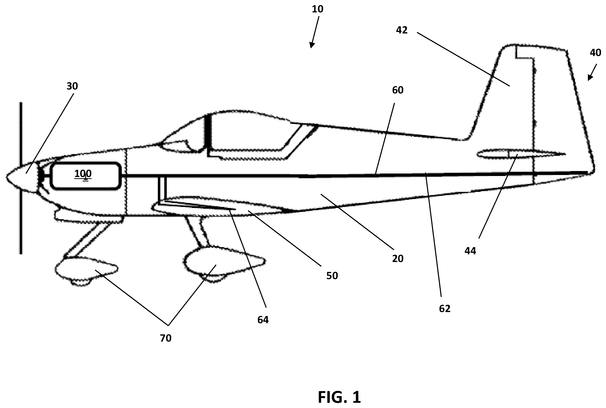 Patent US12129044 — Cooling architecture for hydrogen fuel cell-powered aircraft — Figure 1