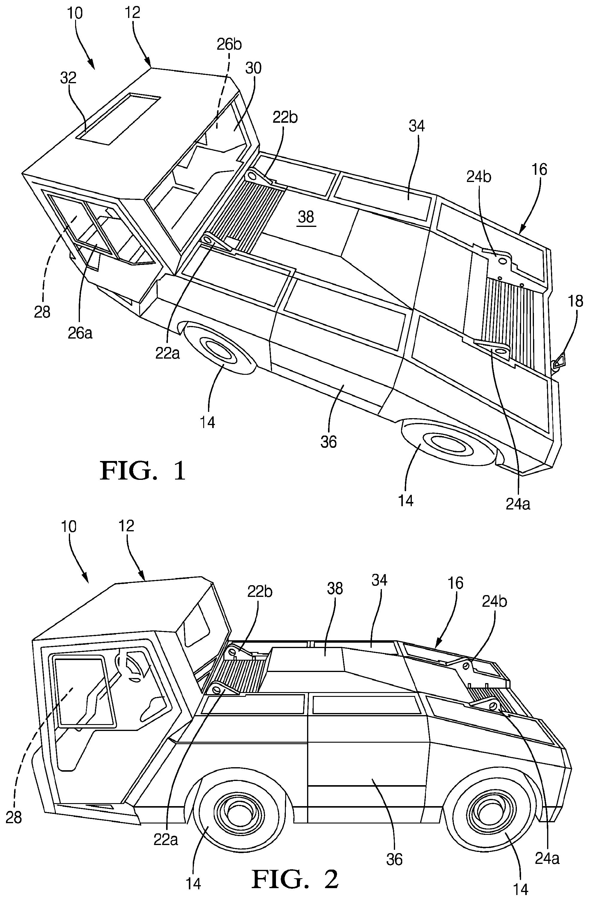Patent US12129049 — Transmission arrangement for an electric pushback vehicle — Figure 1