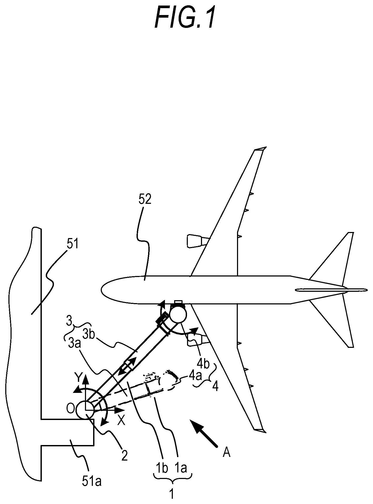 Patent US12129050 — Passenger boarding bridge having approach control function — Figure 1