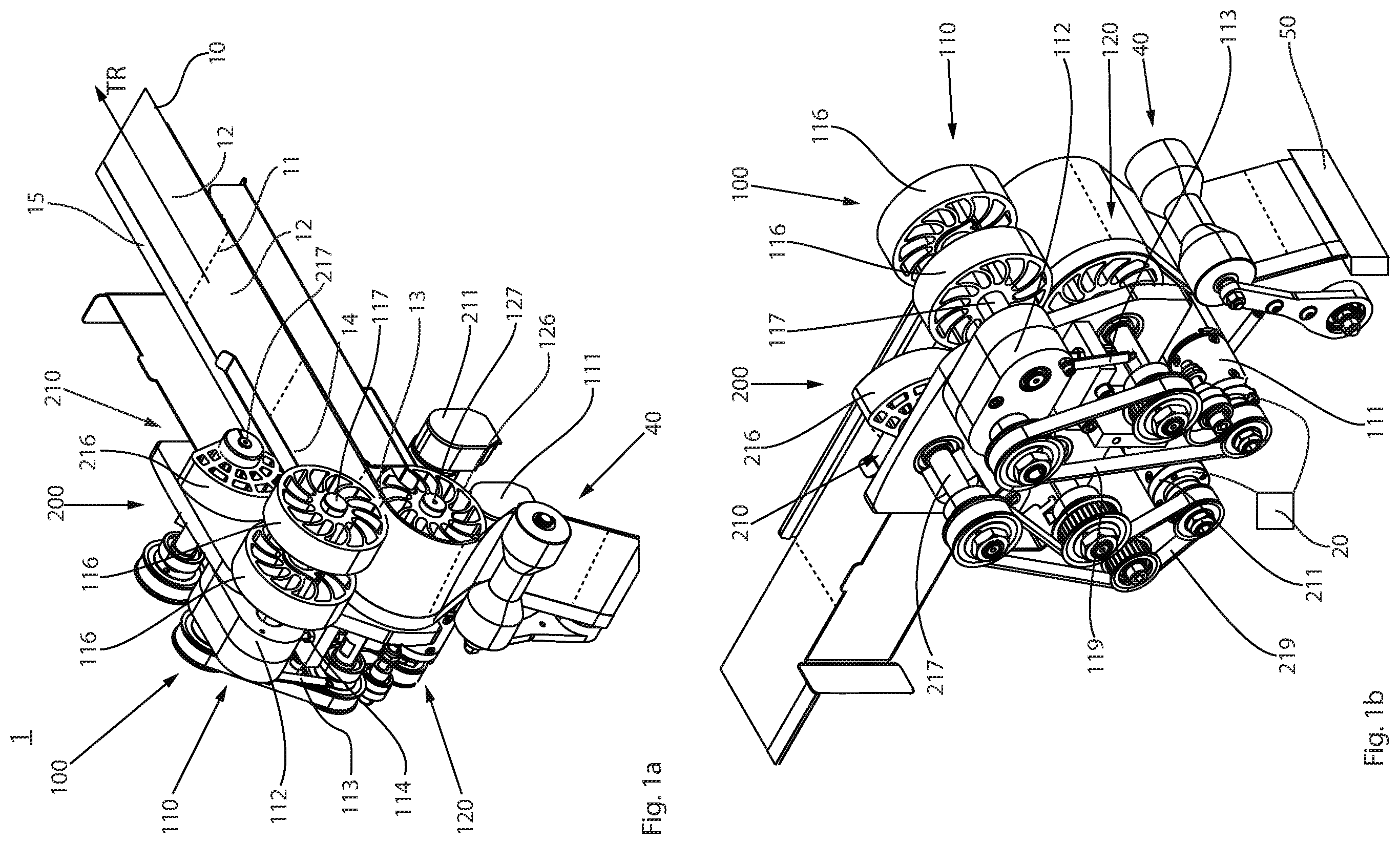 Patent US12129067 — Separating device and method for separating a blister tube, and packaging device comprising a separating device — Figure 1