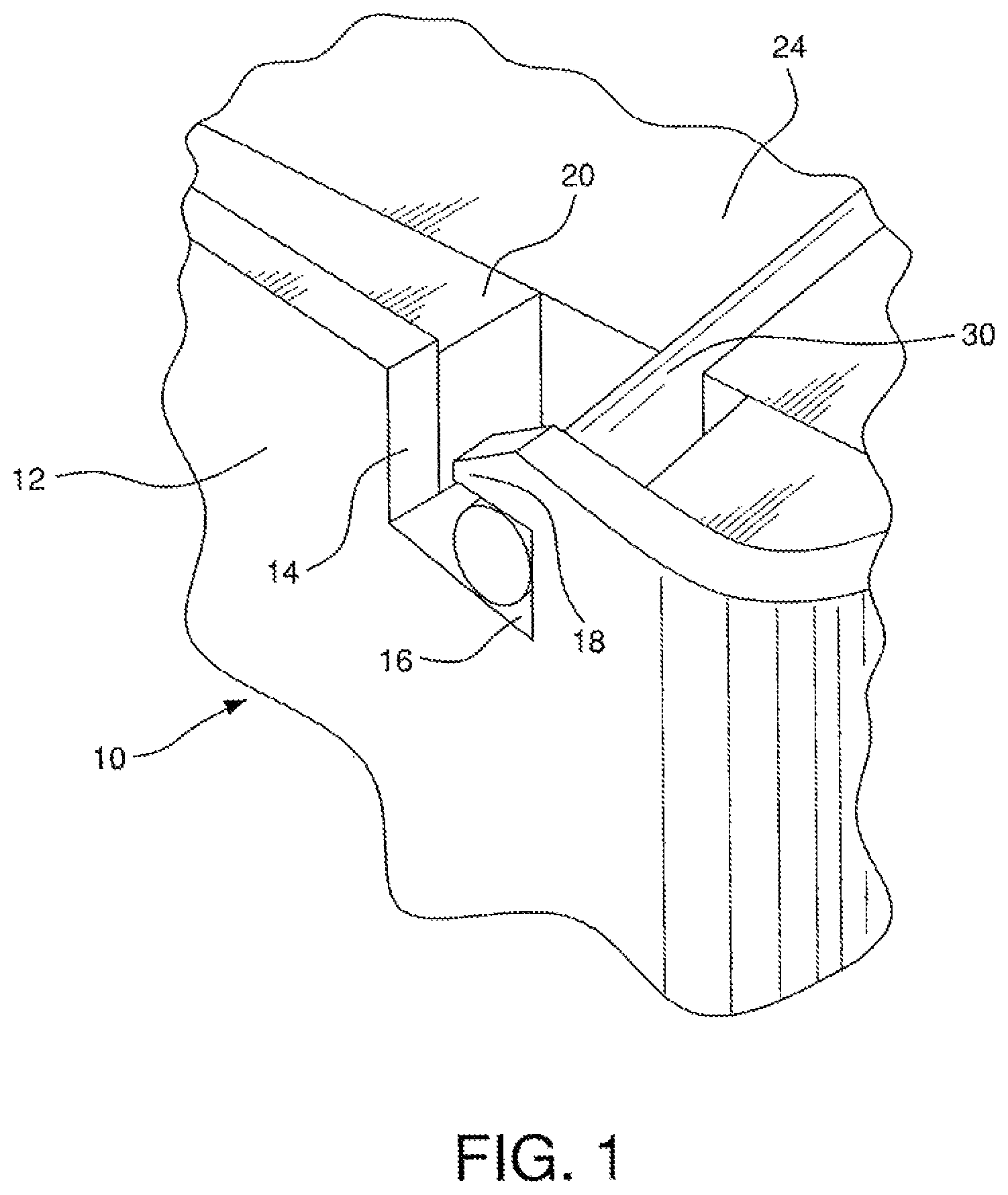 Patent US12129080 Figure 1 – Tab release child safety feature