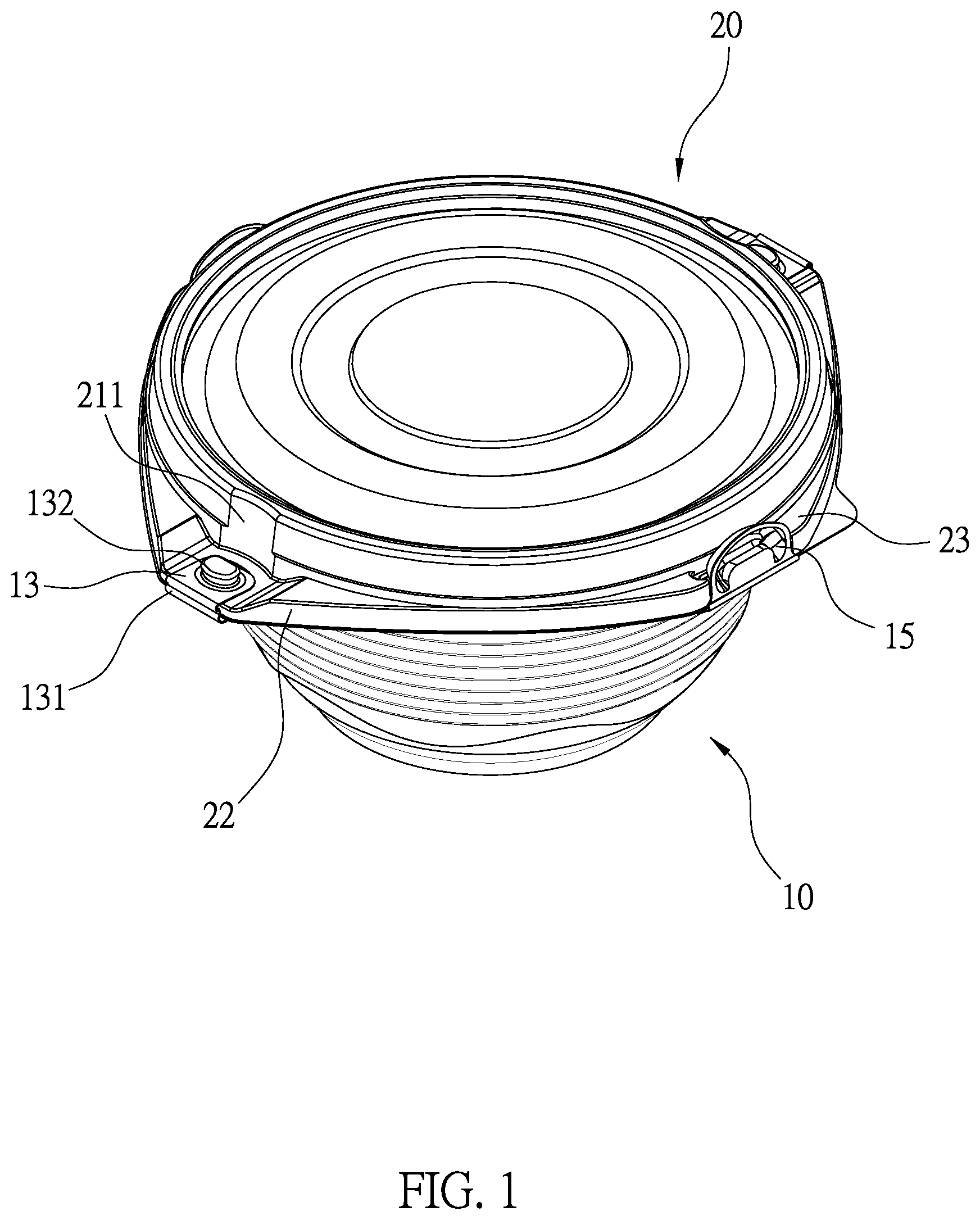Patent US12129081 — Container — Figure 1