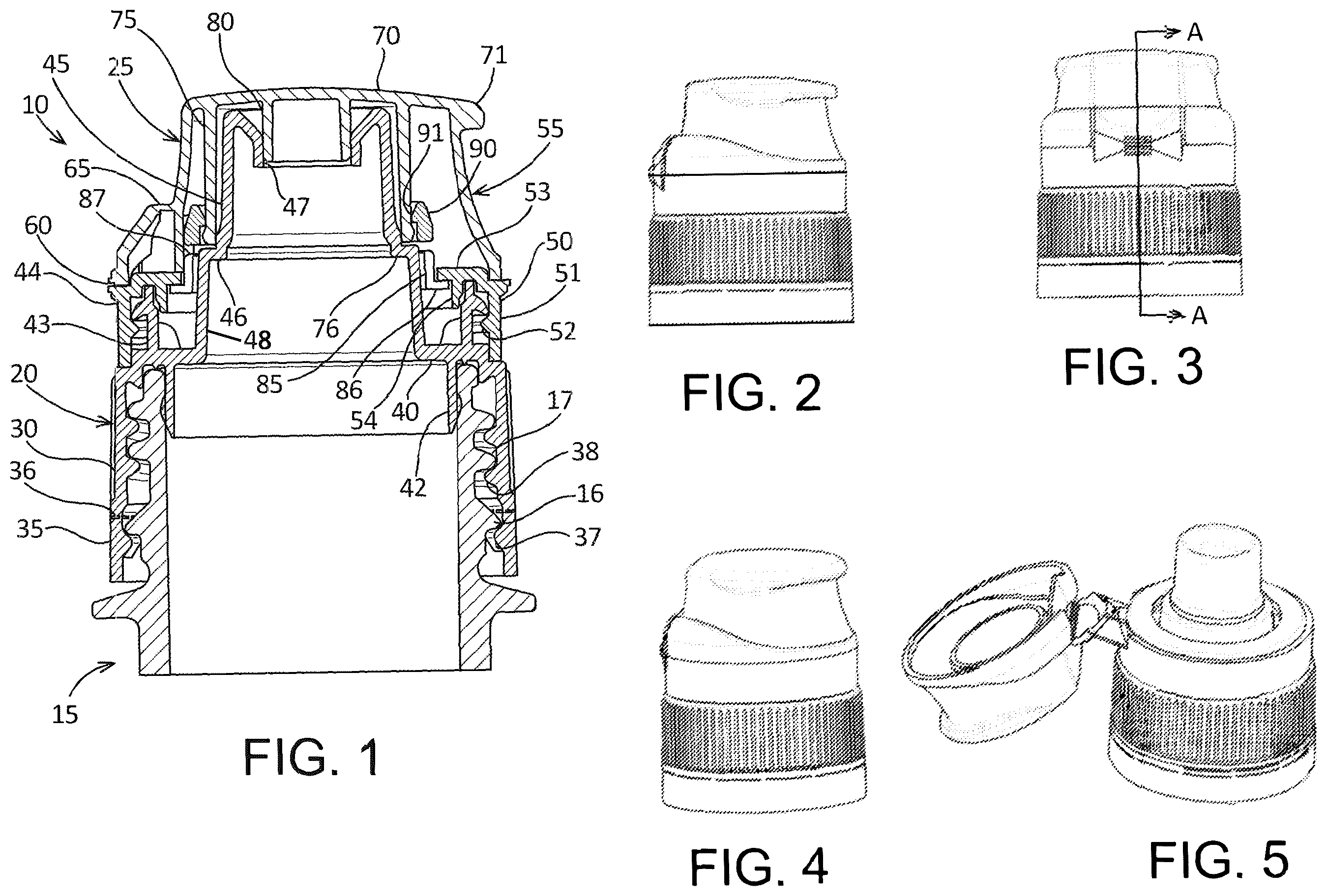 Patent US12129084 Figure 1 – Closure