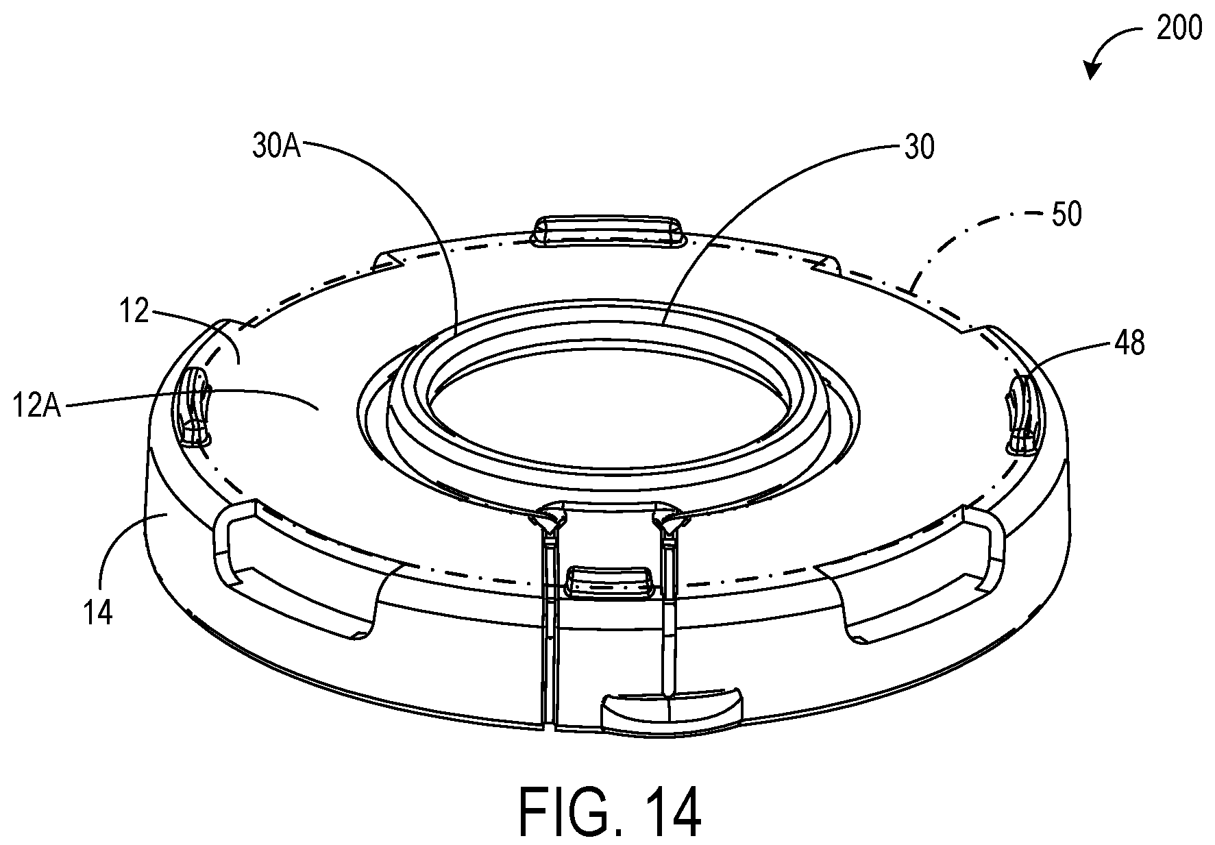 Patent US12129087 Figure 5 – Tamper-resistant secure container cover