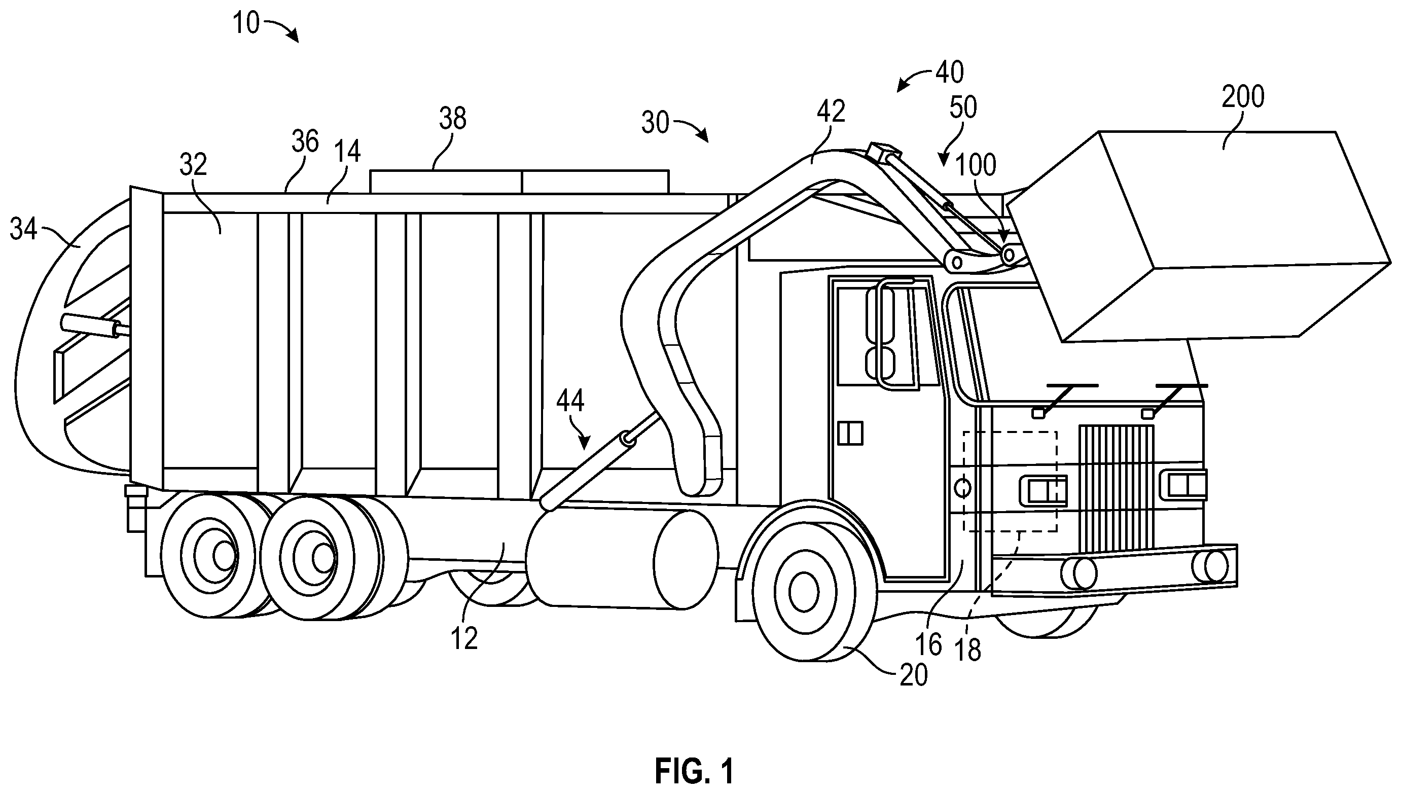 Patent US12129111 — Attachment system for vehicle — Figure 1