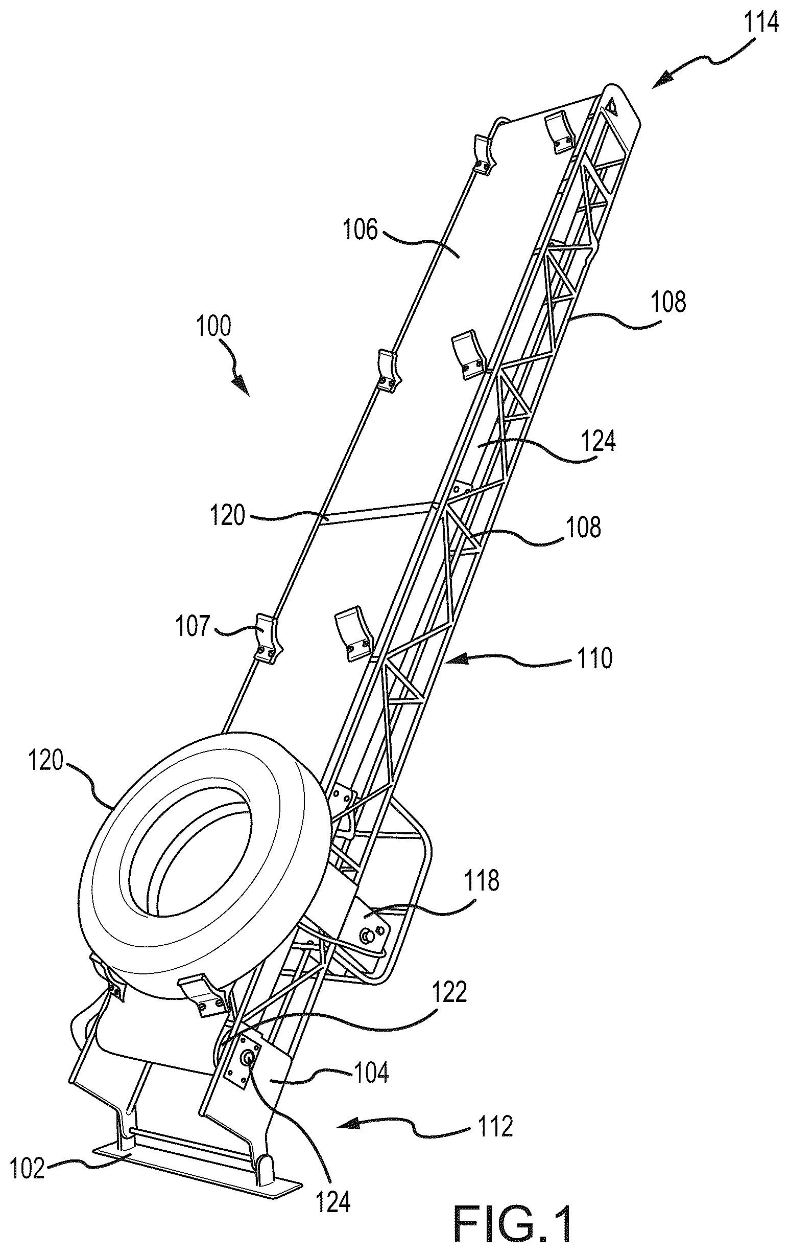 Patent US12129124 — Method and system for conveying articles and an apparatus for doing the same — Figure 1