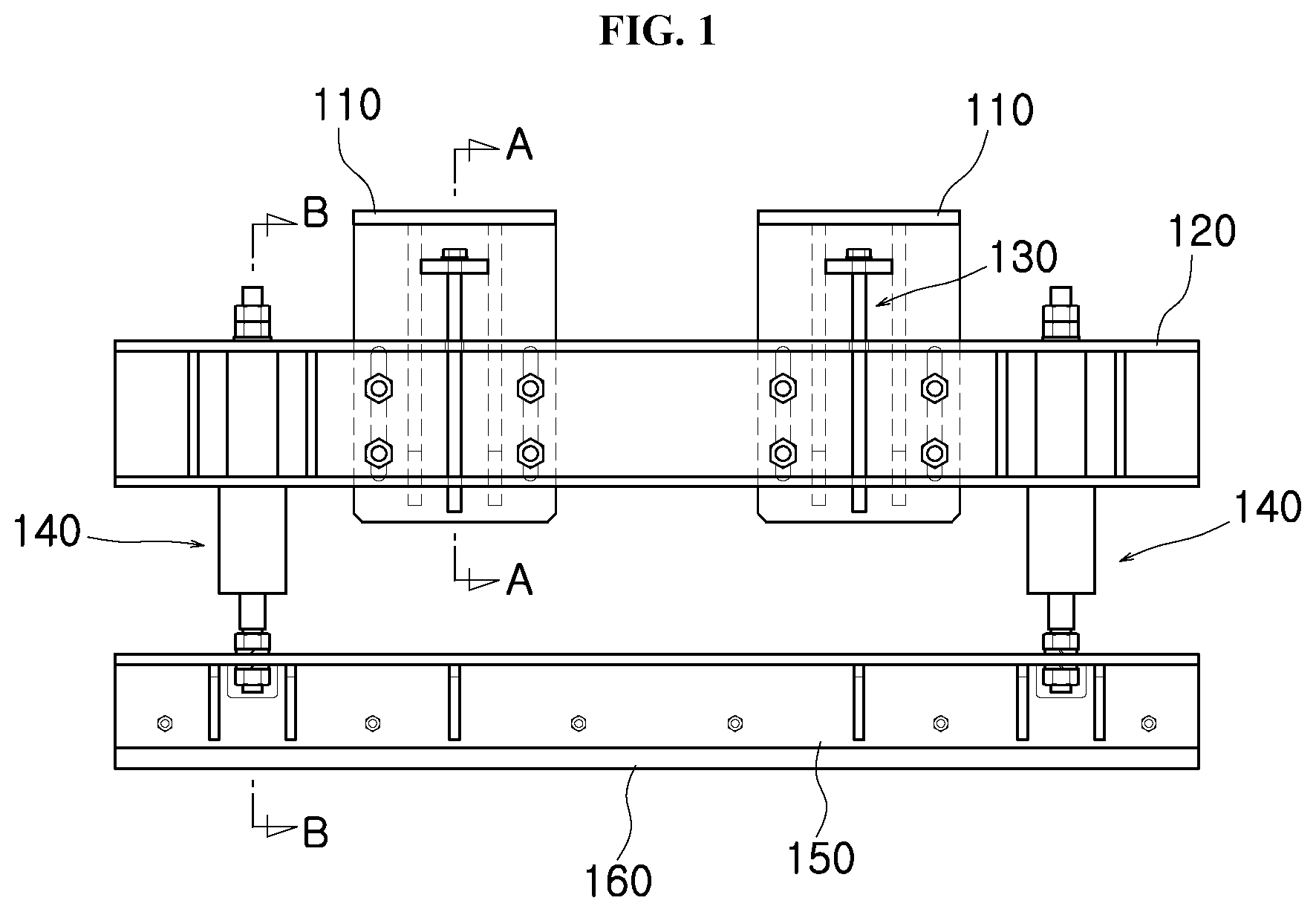 Patent US12129128 — Cleaner device for belt conveyor — Figure 1