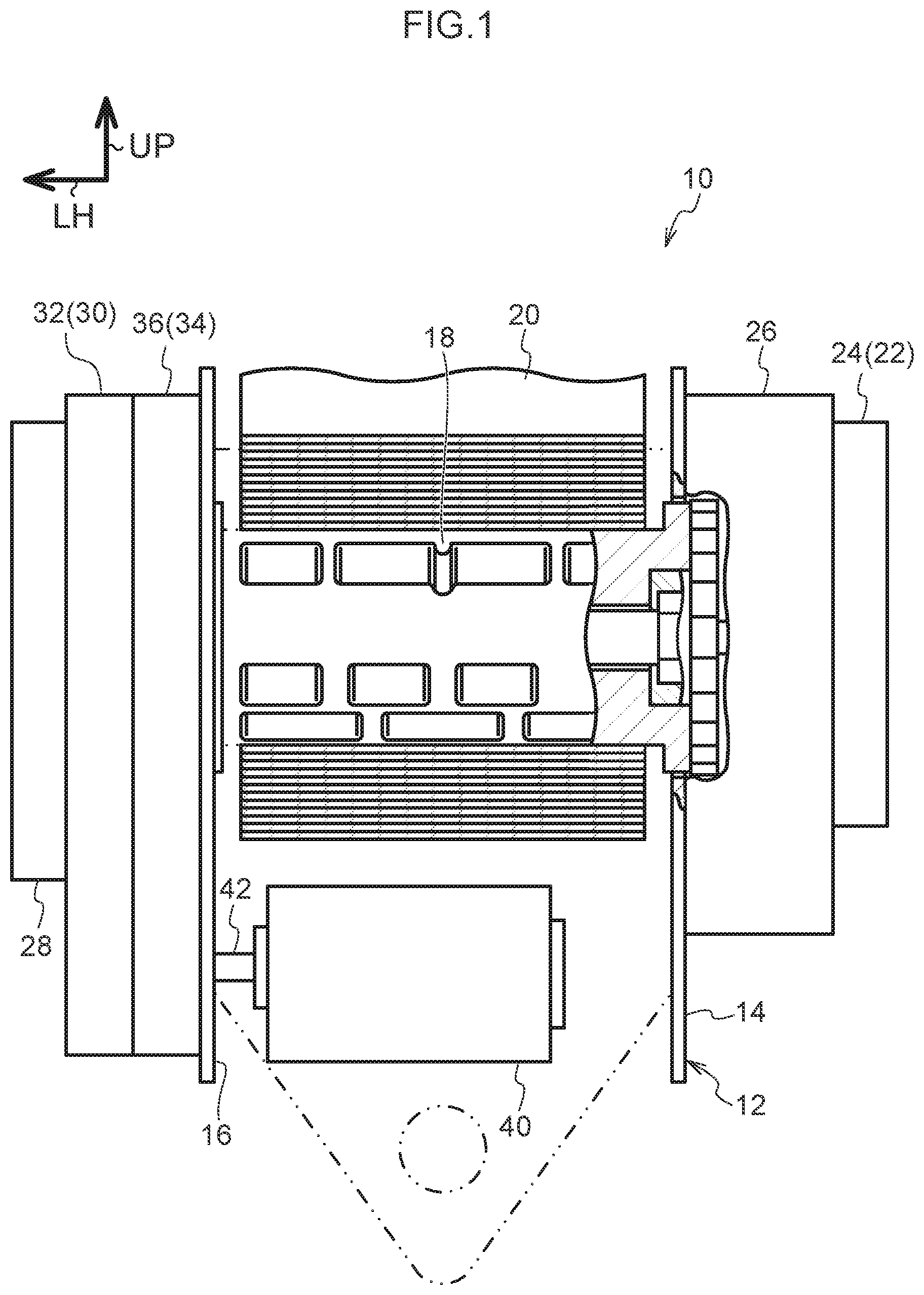 Patent US12129137 — Webbing winding device — Figure 1