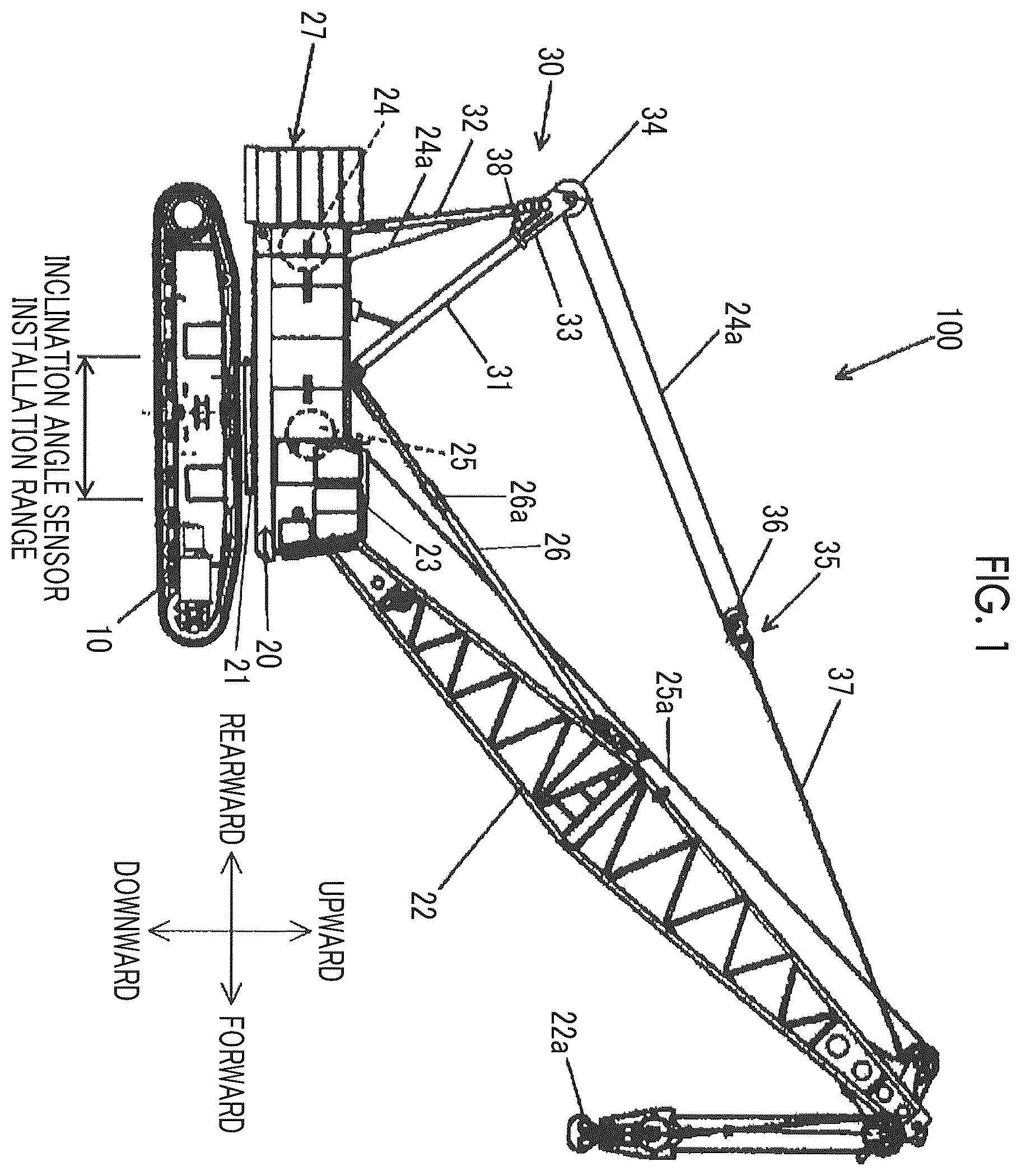 Patent US12129153 — Mobile crane — Figure 1