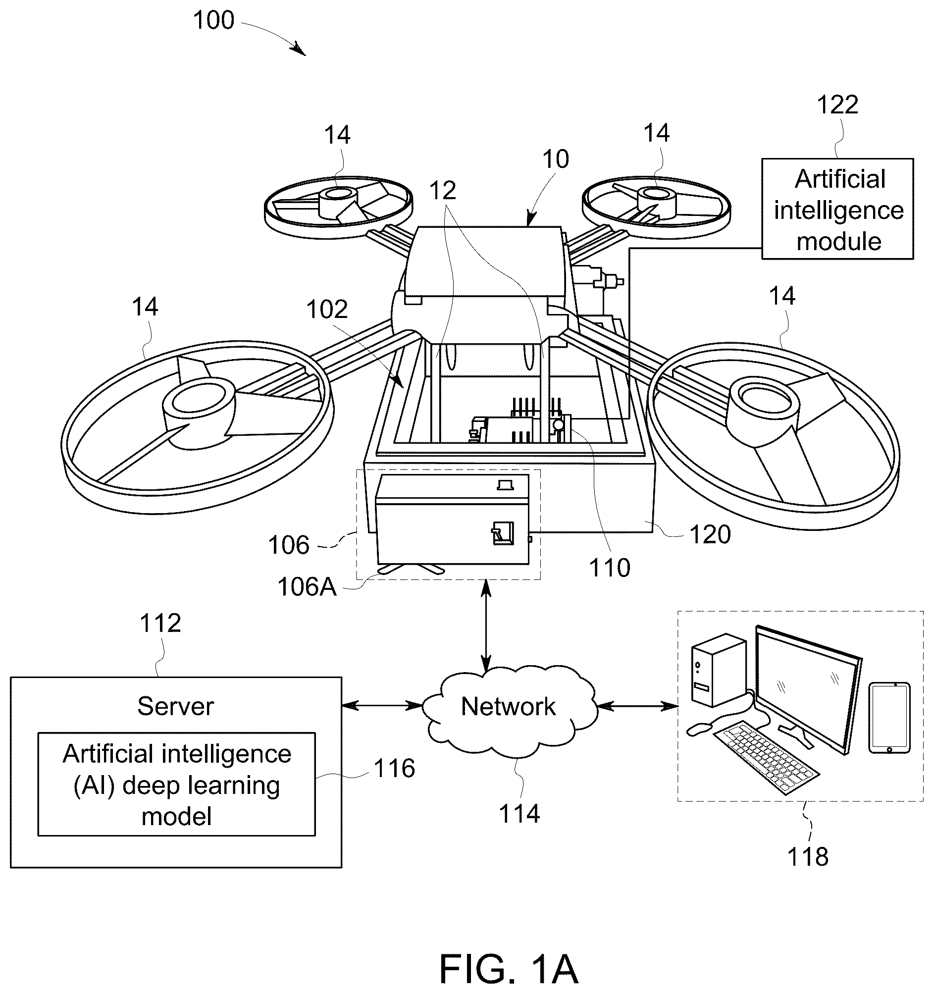 Patent US12129191 — Autonomous system and method for monitoring and improving water quality by mitigating harmful algal blooms — Figure 1