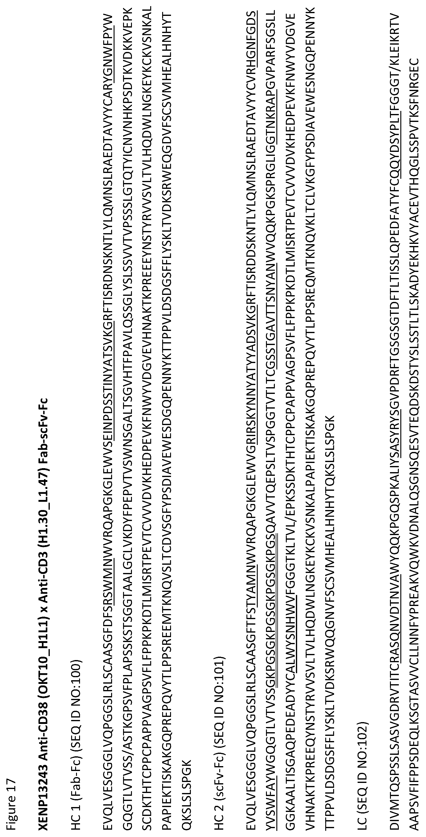 Patent US12129309 Figure 18 – Heterodimeric antibodies that bind CD3 and CD38