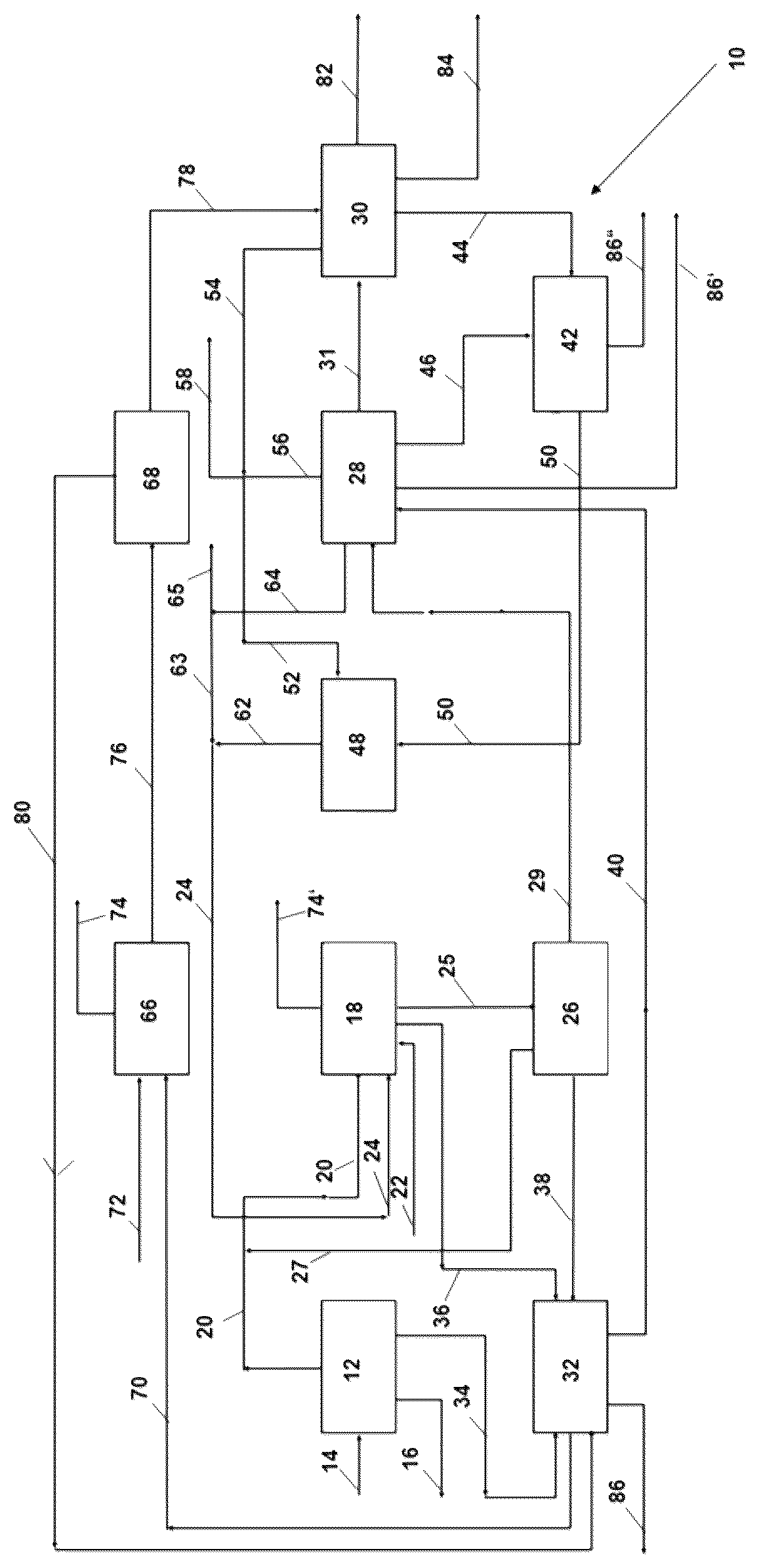 Patent US12129435 — System and method for the production of synthetic fuels without fresh water — Figure 1