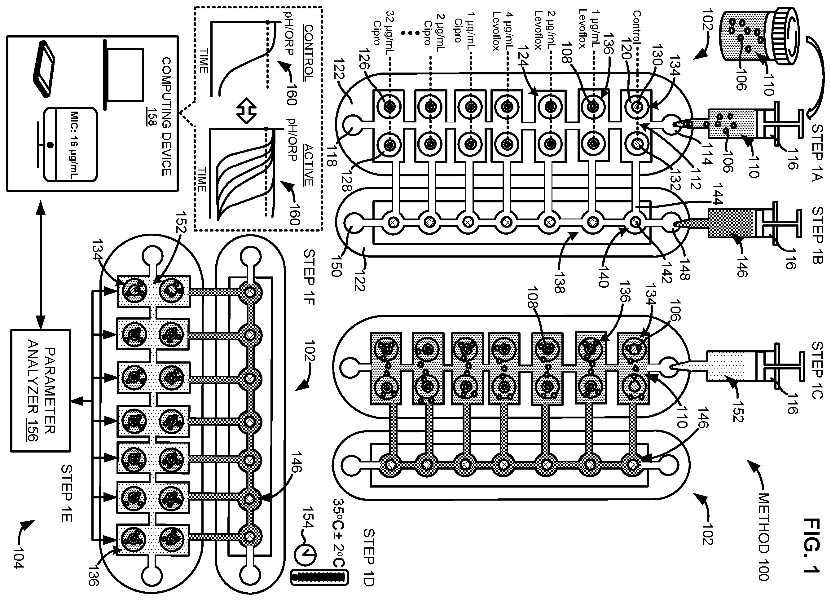 Patent US12129509 — Apparatus, systems, and methods for determining the susceptibility of infectious agents to anti-infectives — Figure 1