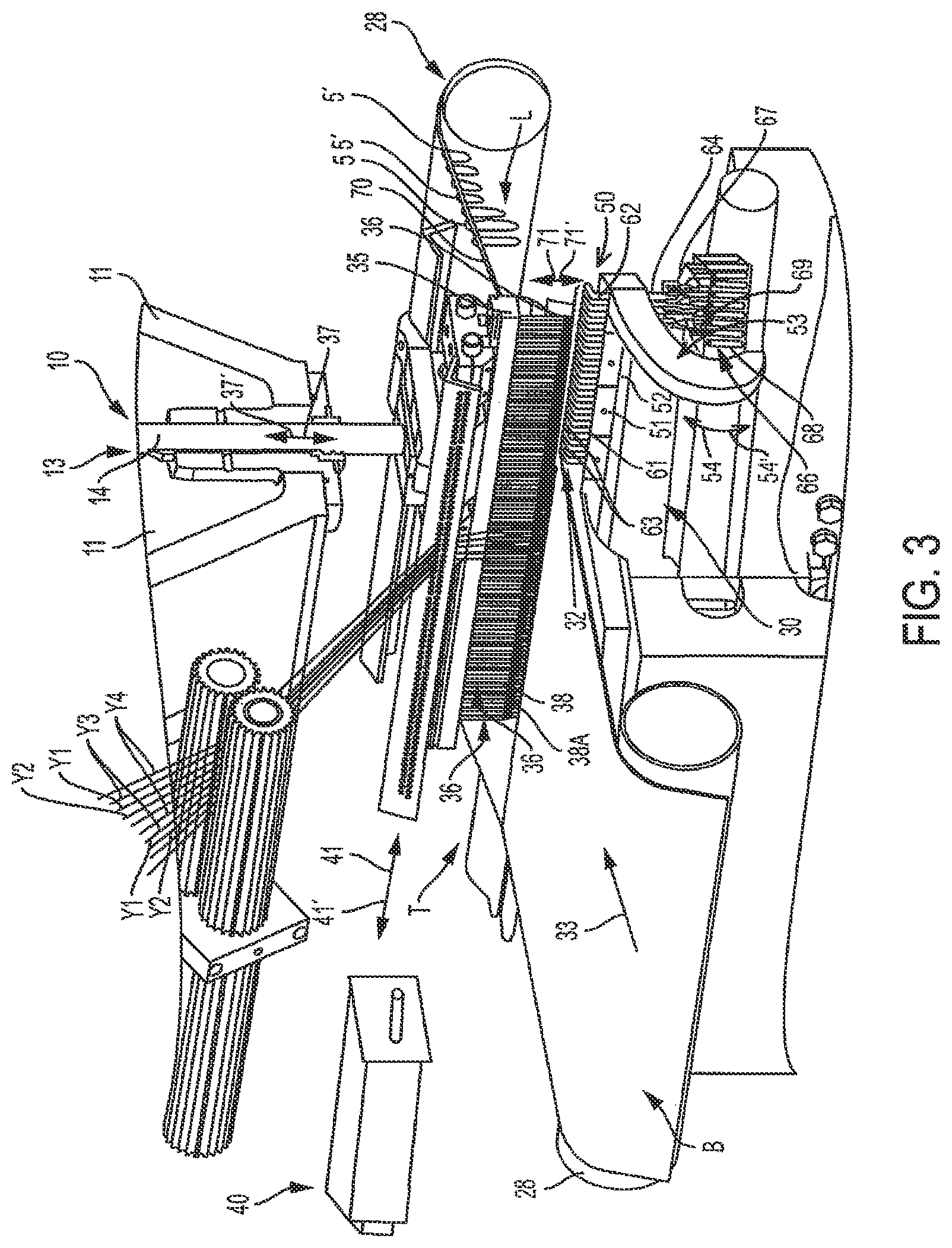 Patent US12129586 Figure 3 – Tufting machine and method of tufting