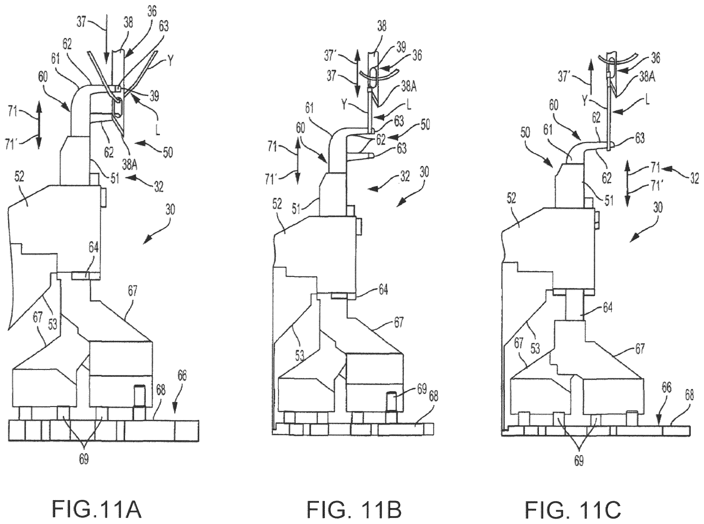 Patent US12129586 Figure 8 – Tufting machine and method of tufting