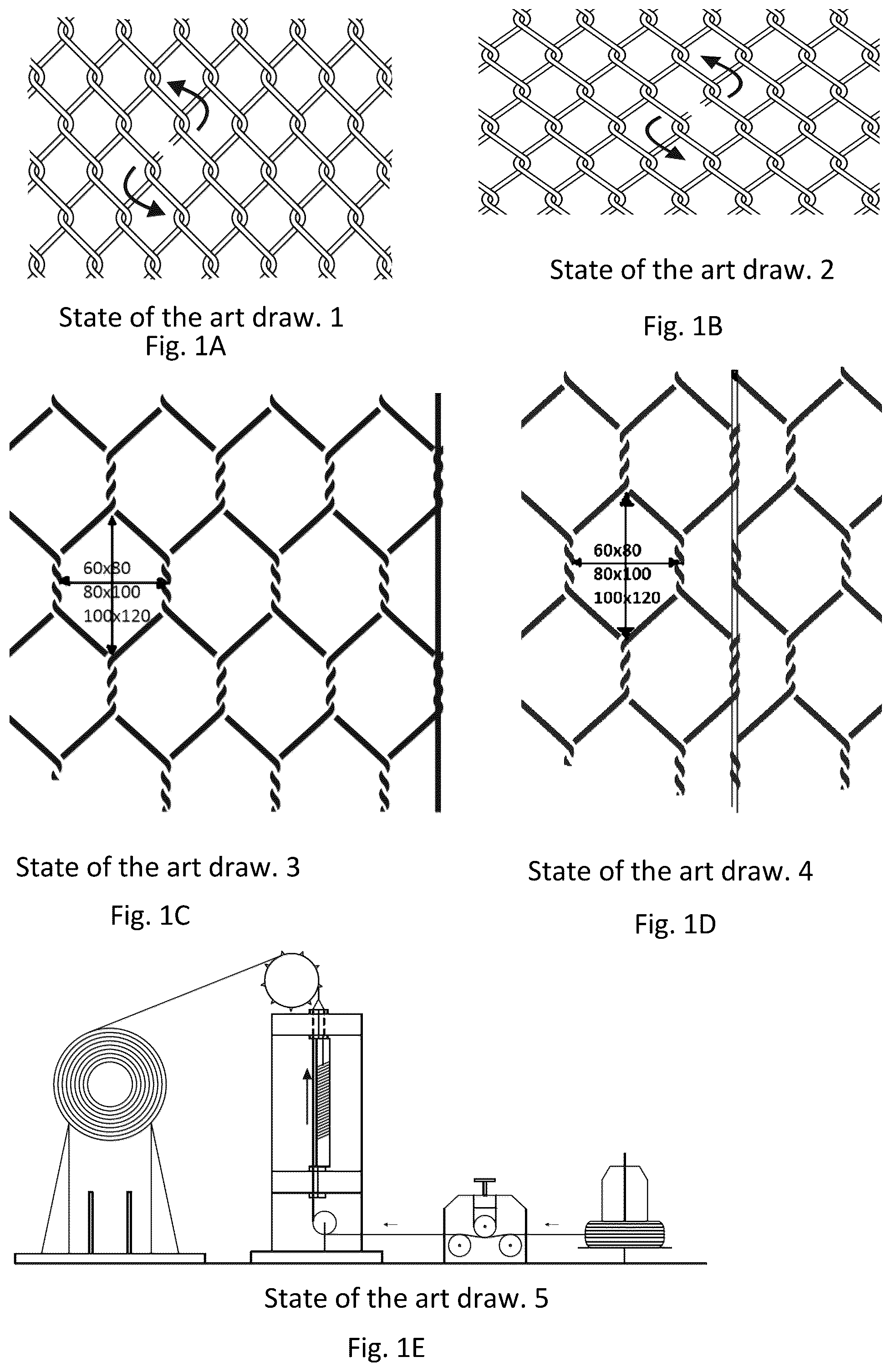 Patent US12129618 — Wire netting, a process and a device for manufacturing the wire netting — Figure 1