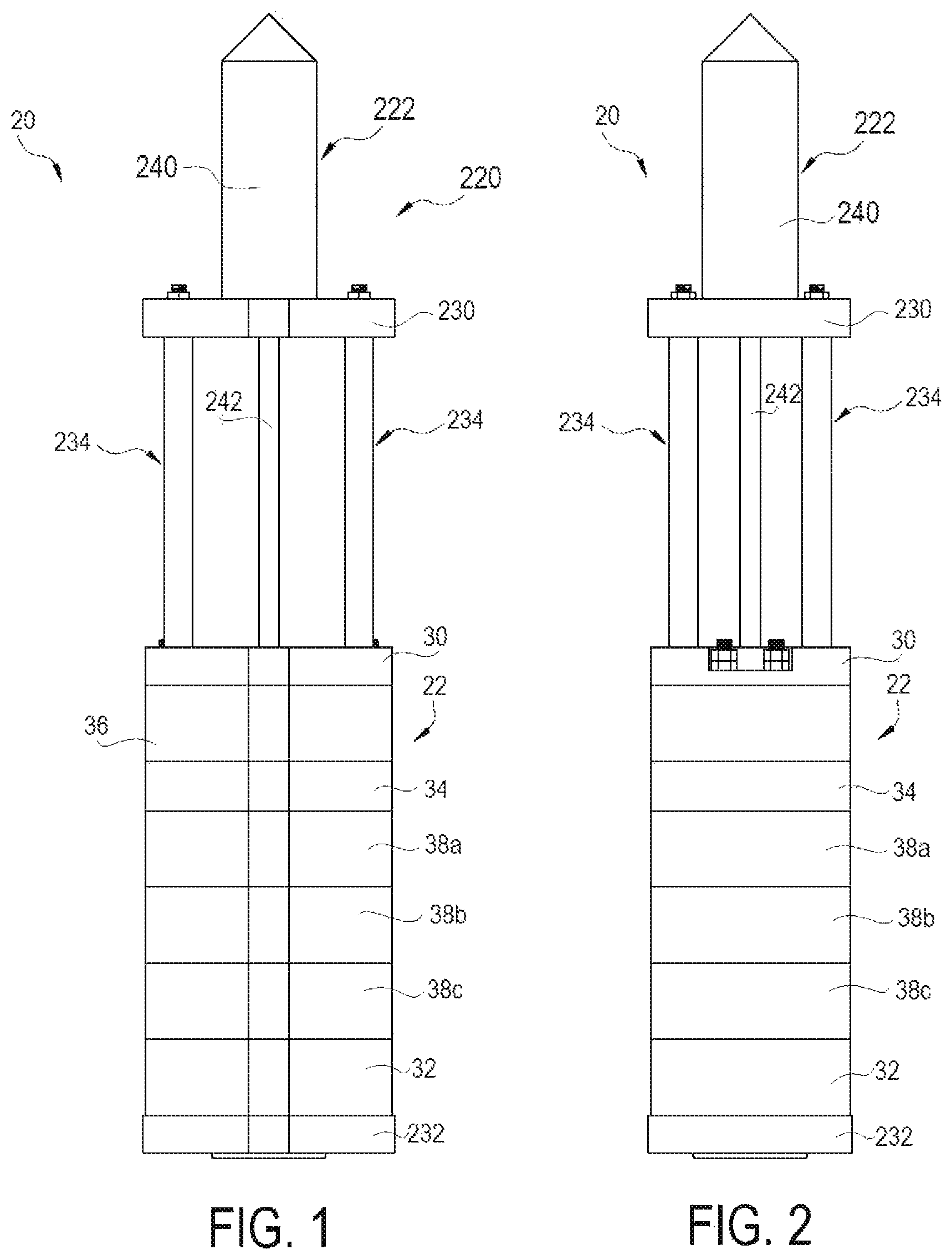 Patent US12129623 — Segmented ram systems and methods for hydraulic impact hammers — Figure 1