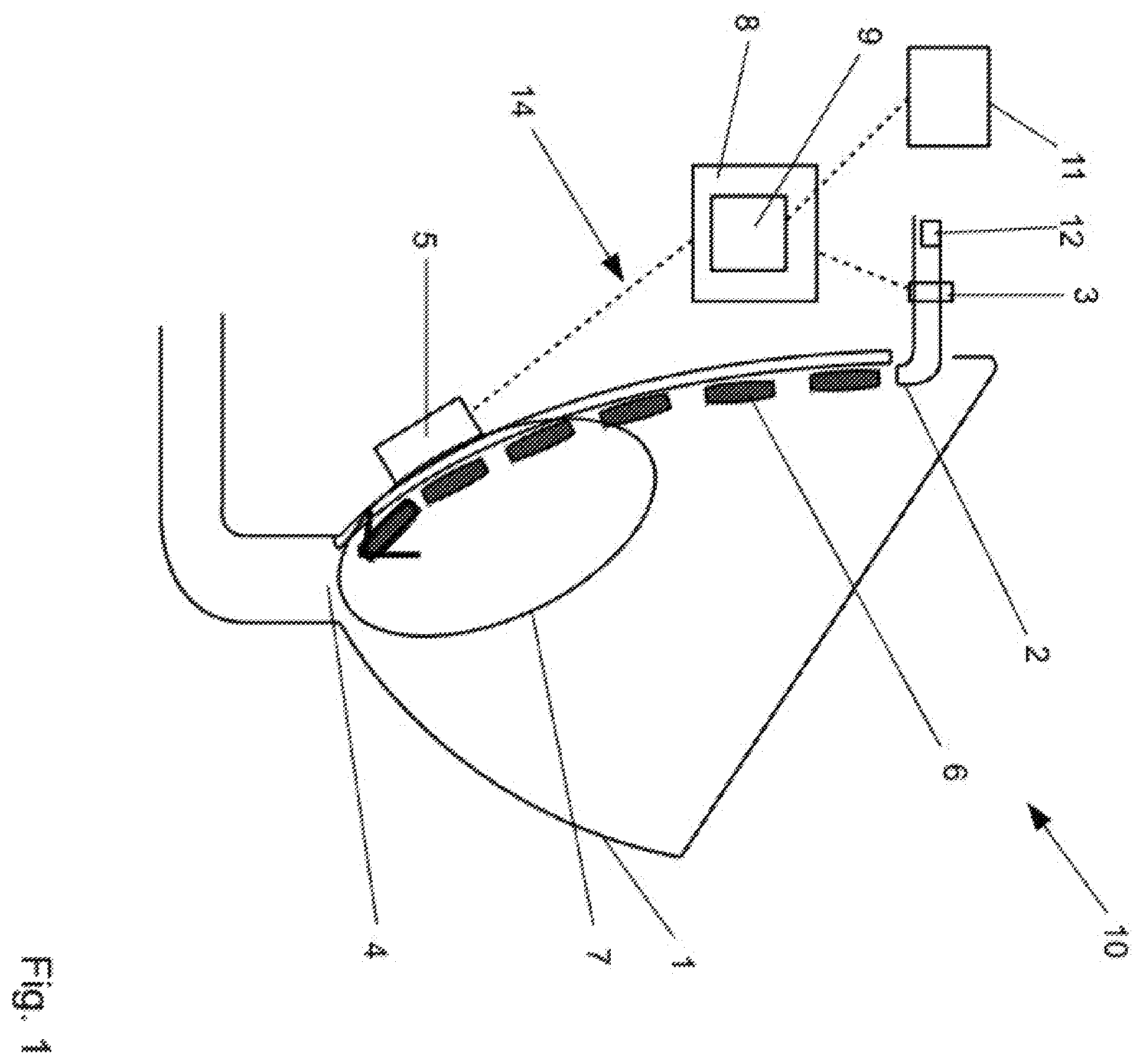 Patent US12129637 — Urinal system, water consumer system having a urinal system, and method for operating a urinal system — Figure 1
