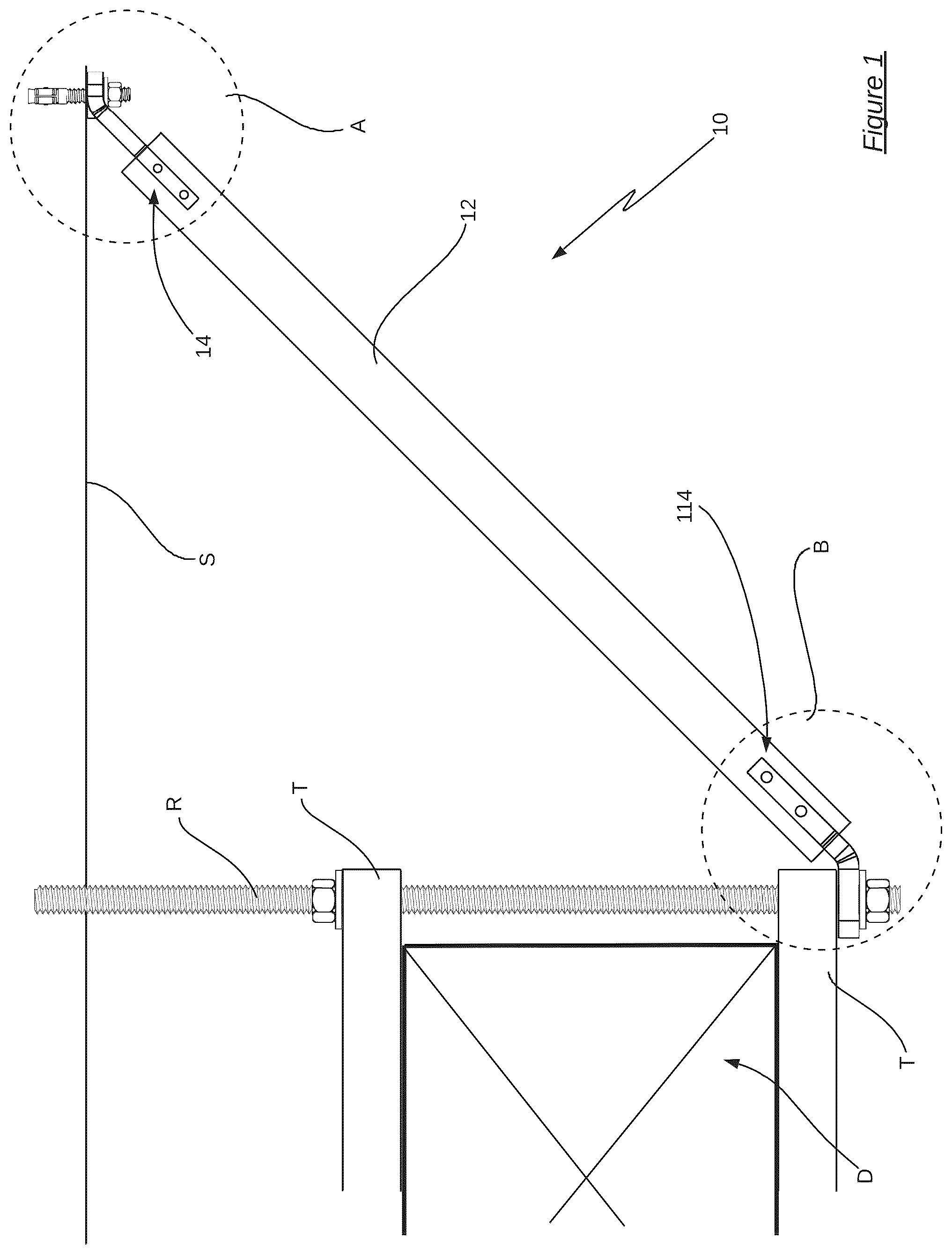 Patent US12129650 — Assembly for bracing suspended non-structural building components — Figure 1