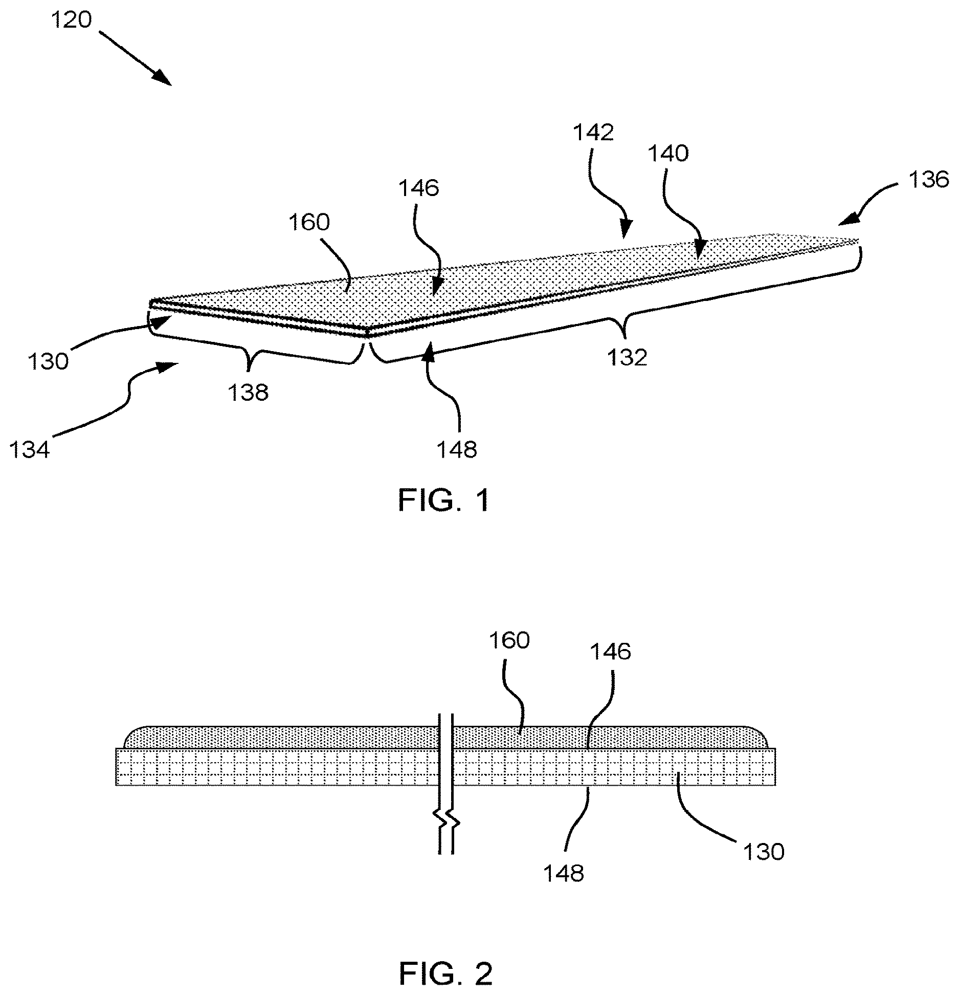 Patent US12129655 Figure 1 – Joint support including adhesive layer, system including joint support, and method of use