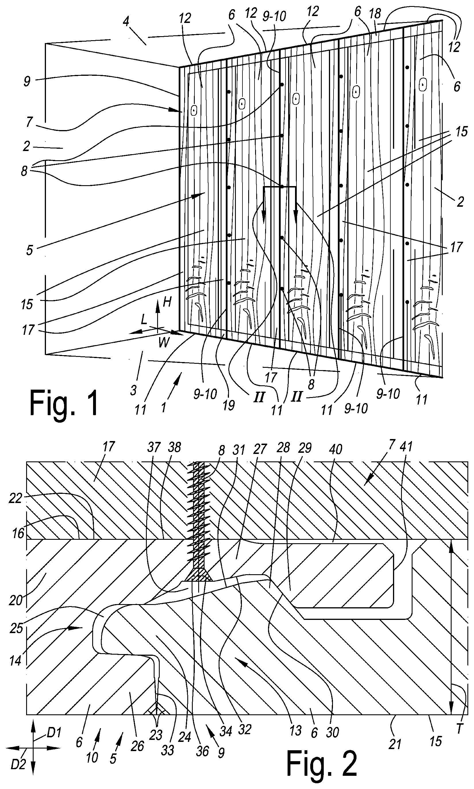 Patent US12129657 — Wall or ceiling panel and wall or ceiling assembly — Figure 1