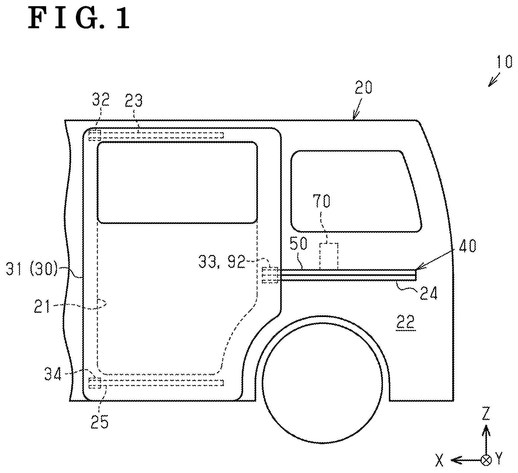 Patent US12129698 — Sliding door driving device — Figure 1