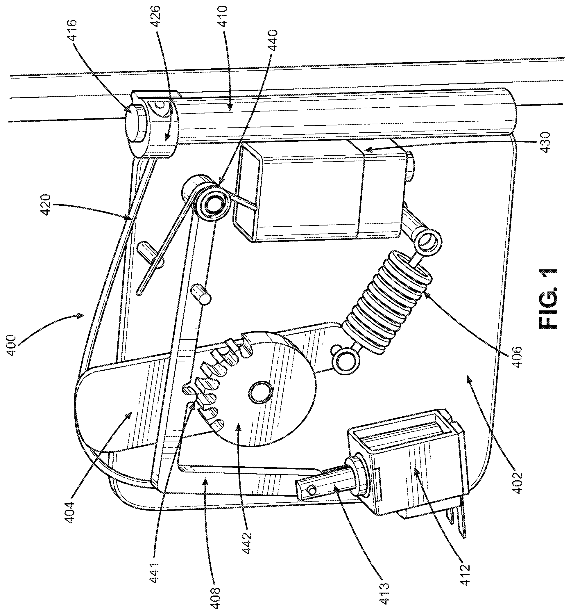 Patent US12129705 Figure 1 – Emergency door closing device