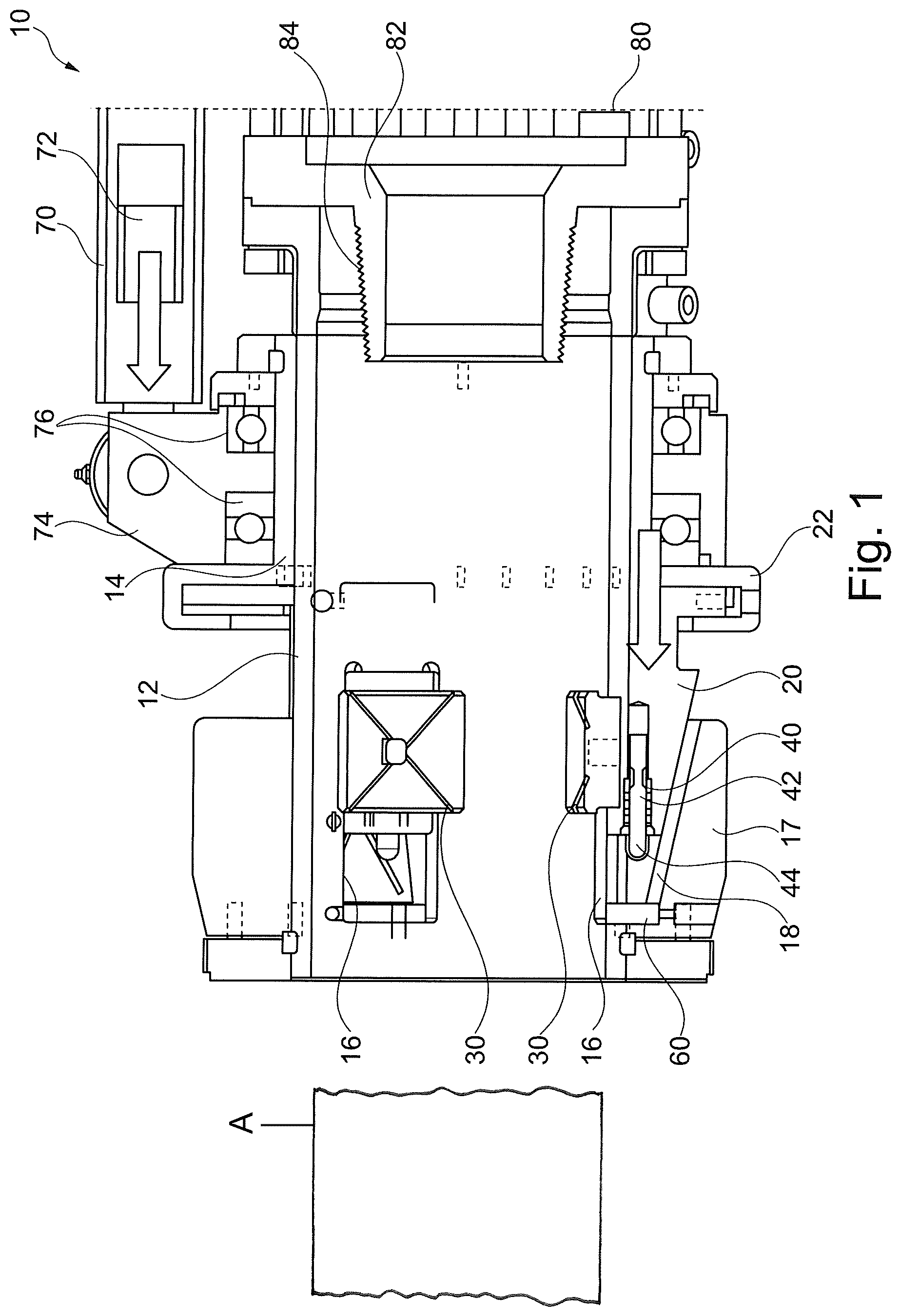 Patent US12129720 — Clamping head assembly for clamping a drill pipe element — Figure 1