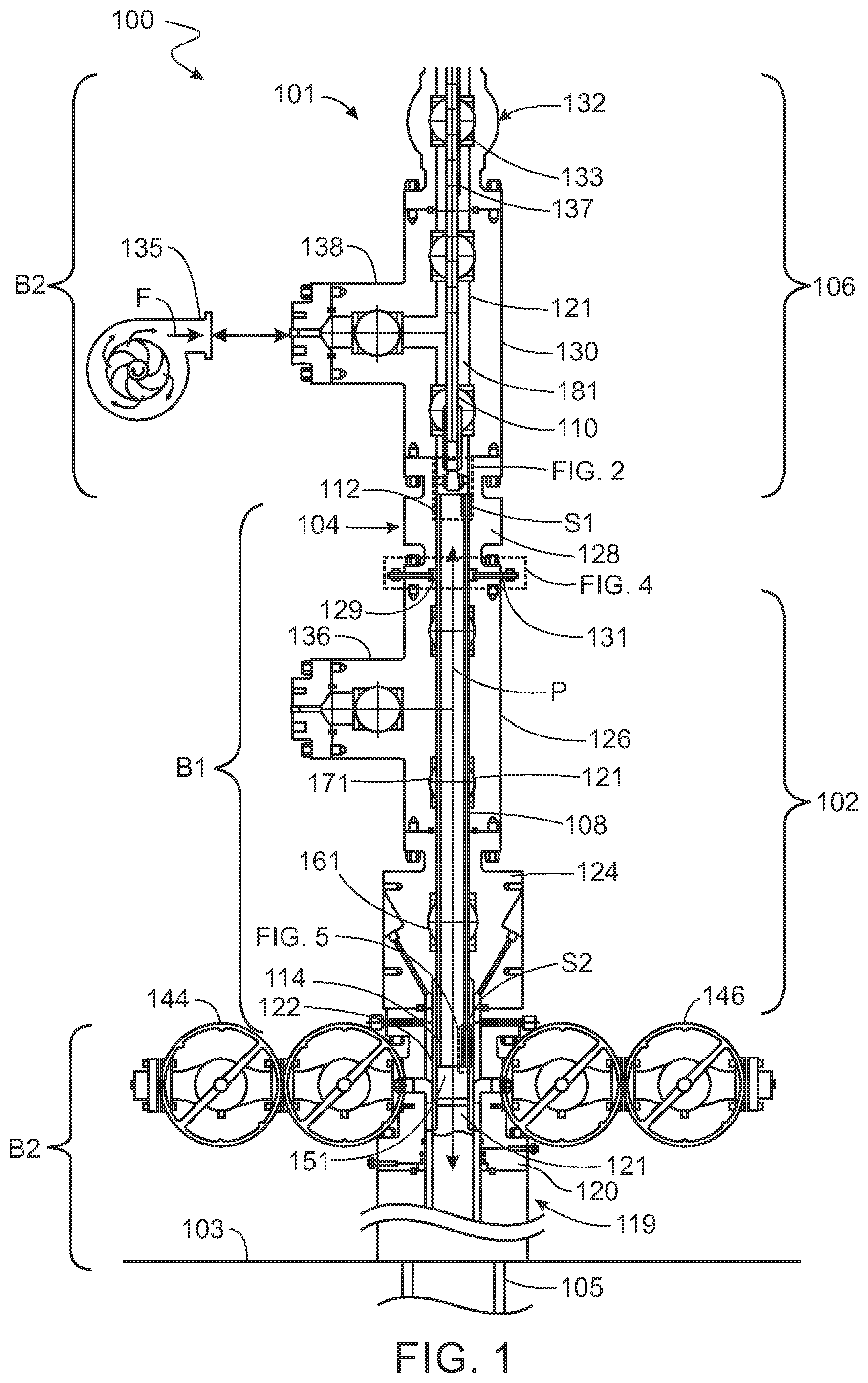Patent US12129731 — Protecting wellhead equipment from treatment fluids — Figure 1