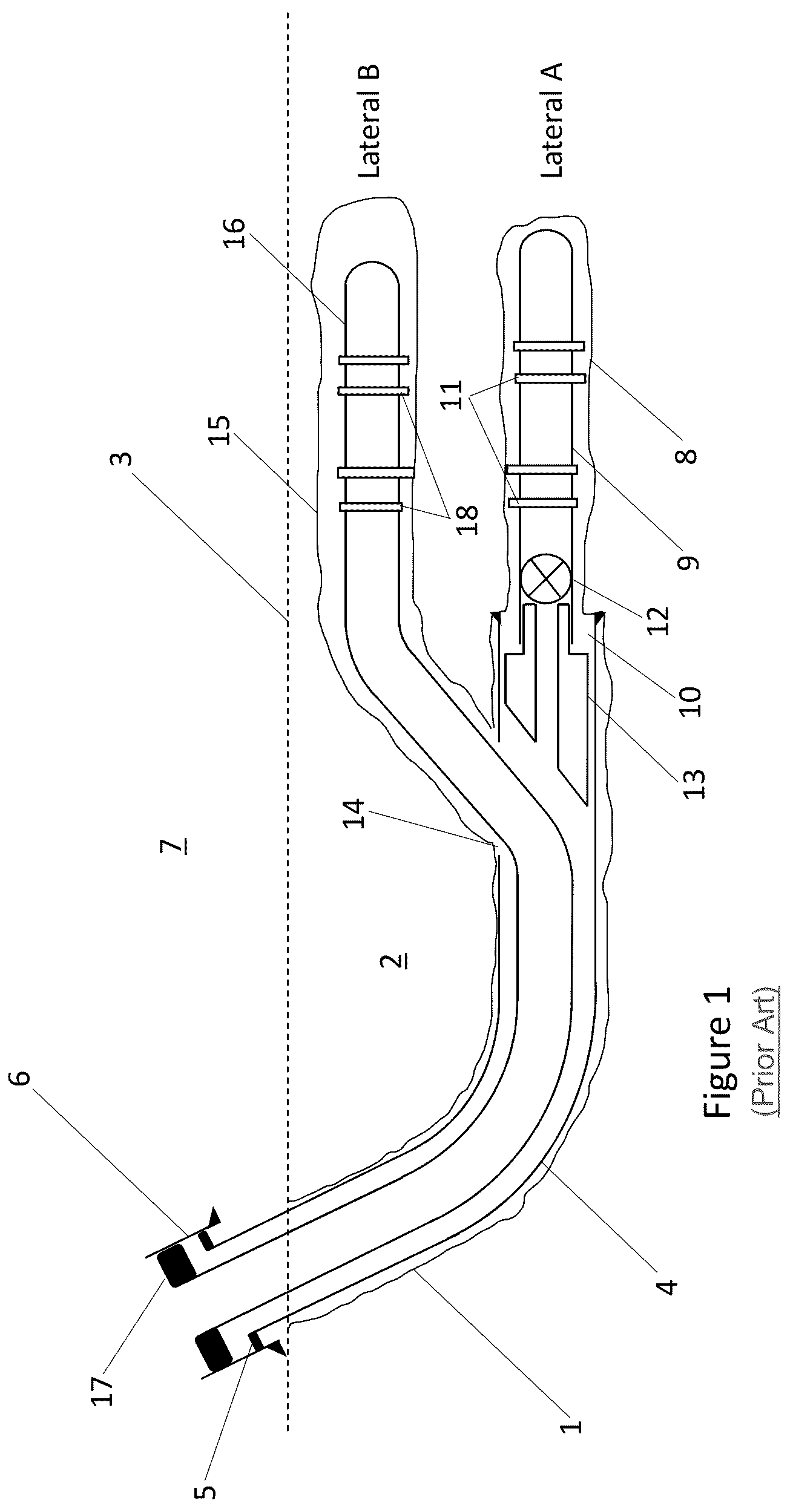 Patent US12129741 — Method and apparatus for making a lateral well — Figure 1
