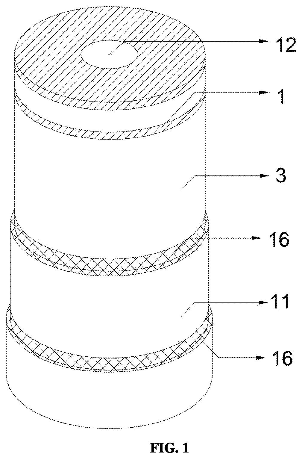 Patent US12129760 Figure 1 – Multi-stage pressure yielding and anti-impact device for anchoring support