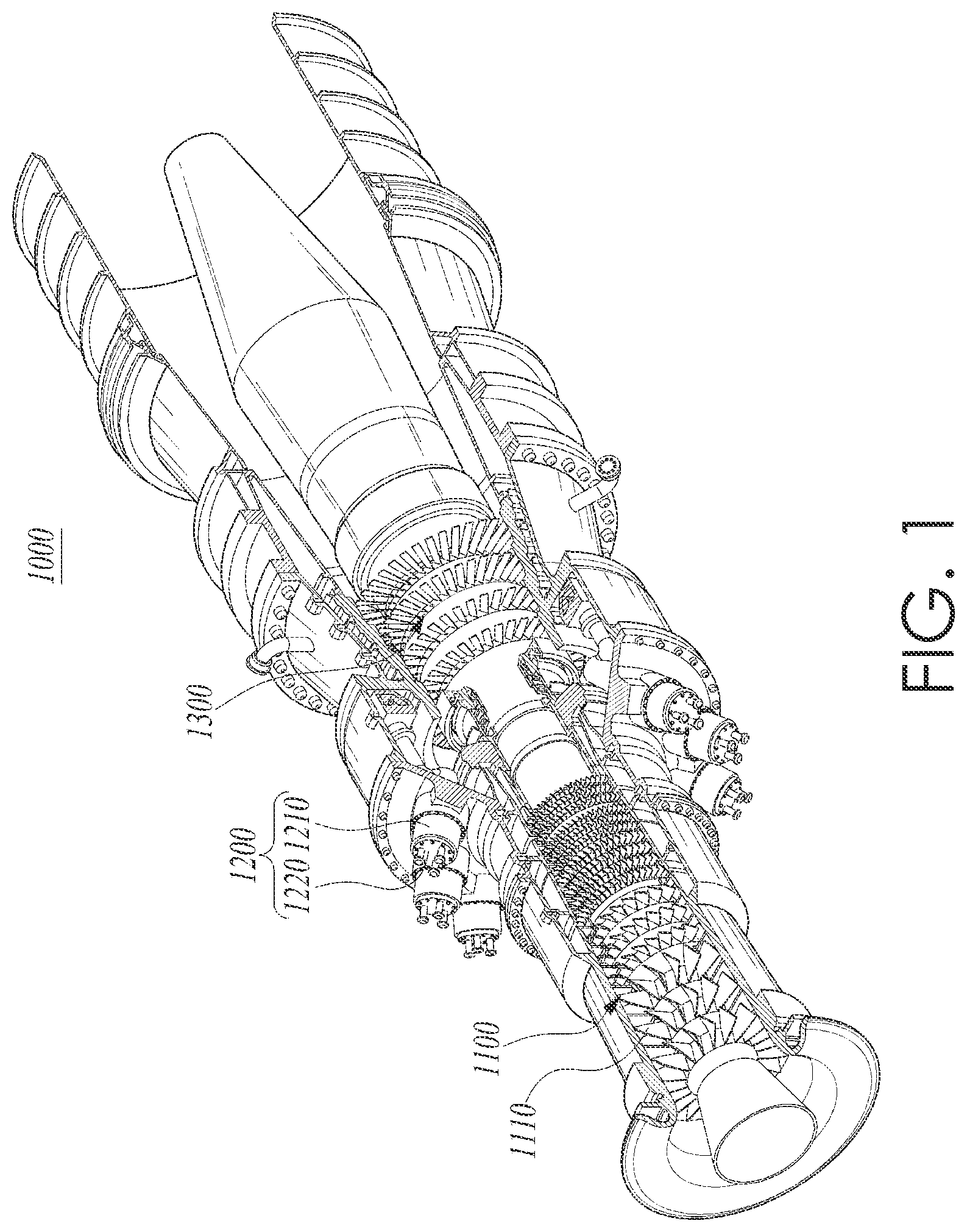 Patent US12129766 — Vertical joint coupling structure of casing, and gas turbine having same — Figure 1