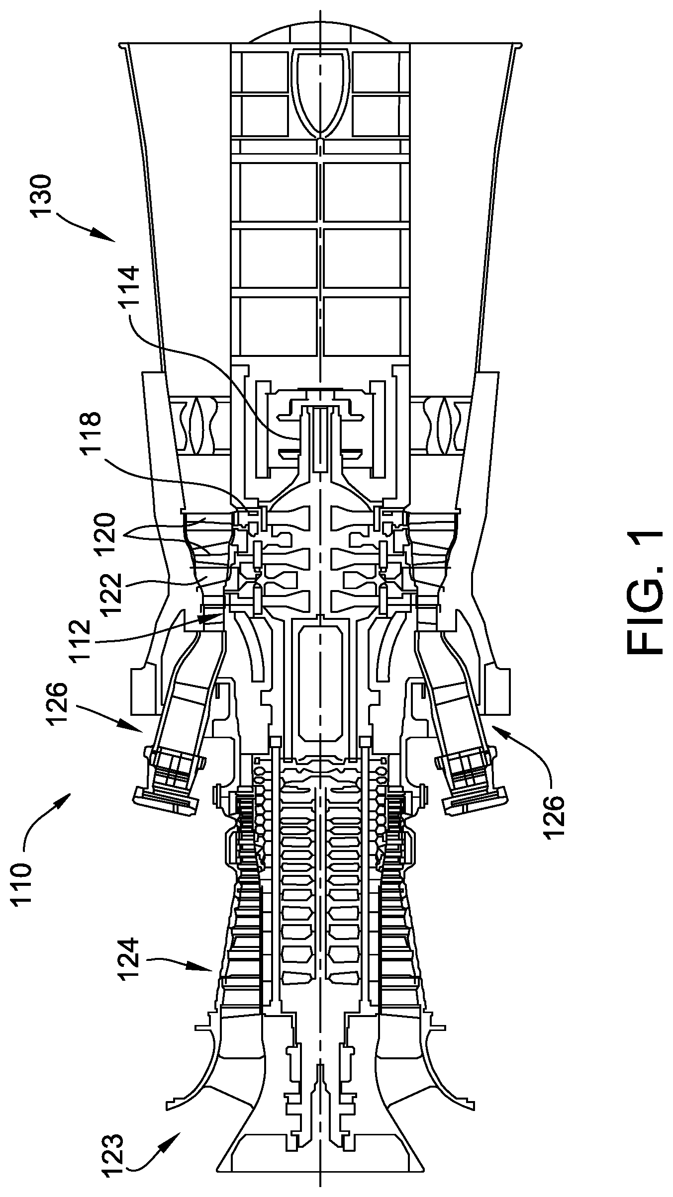 Patent US12129769 — Erosion-shielded turbine blades and methods of manufacturing the same — Figure 1
