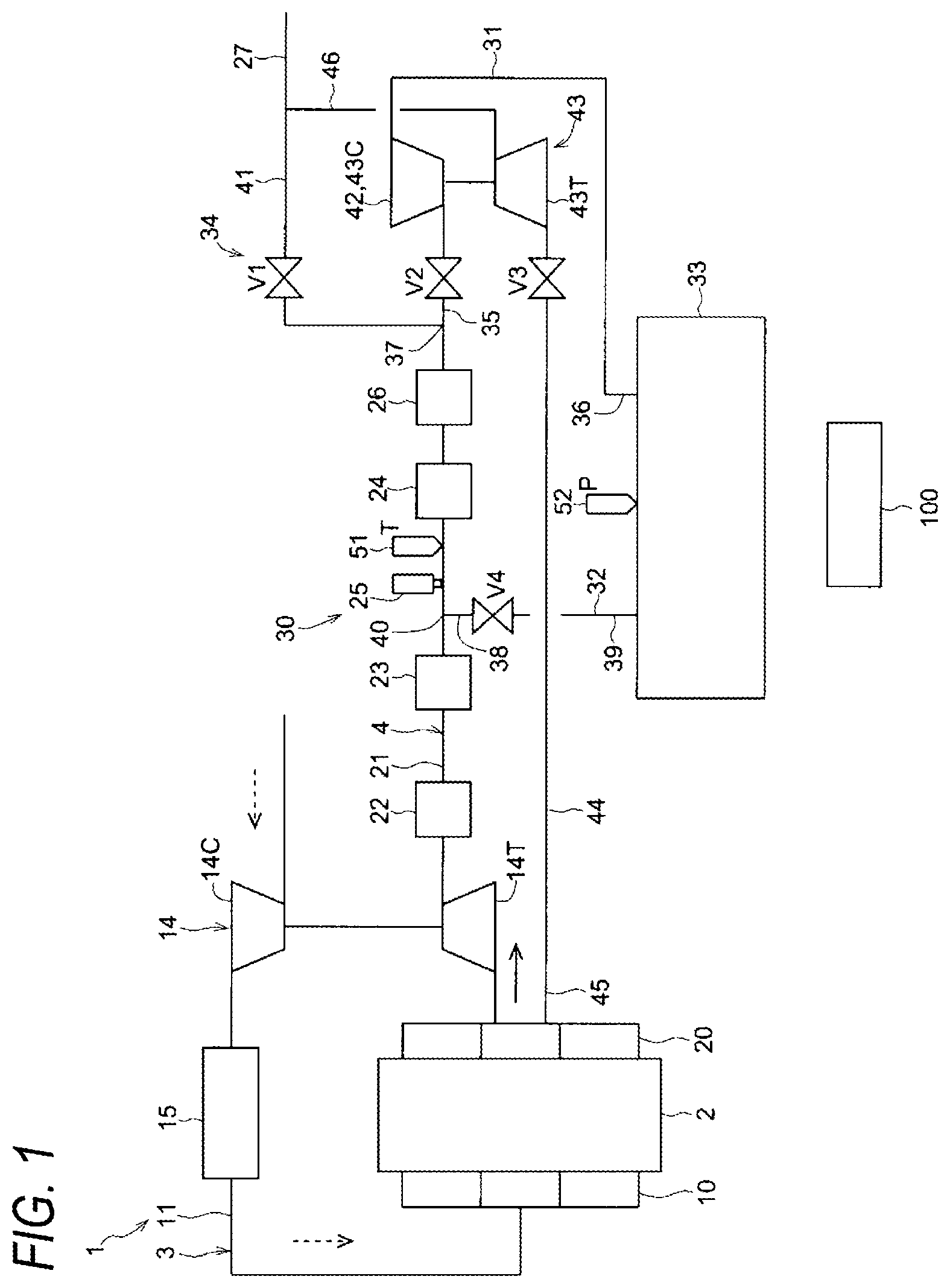 Patent US12129781 — Exhaust gas aftertreatment device for internal combustion engine — Figure 1