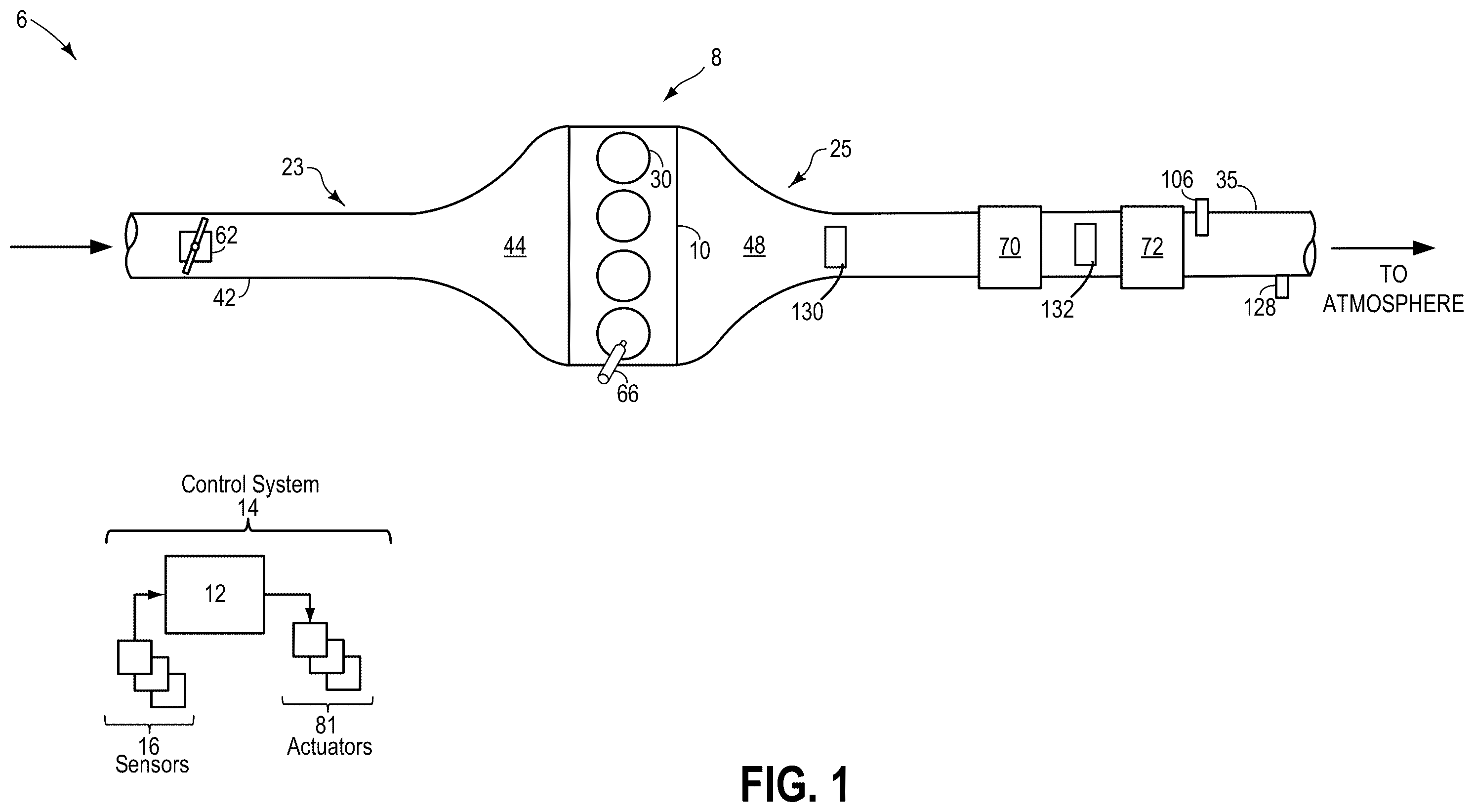 Patent US12129783 — System and methods for estimating emissions — Figure 1