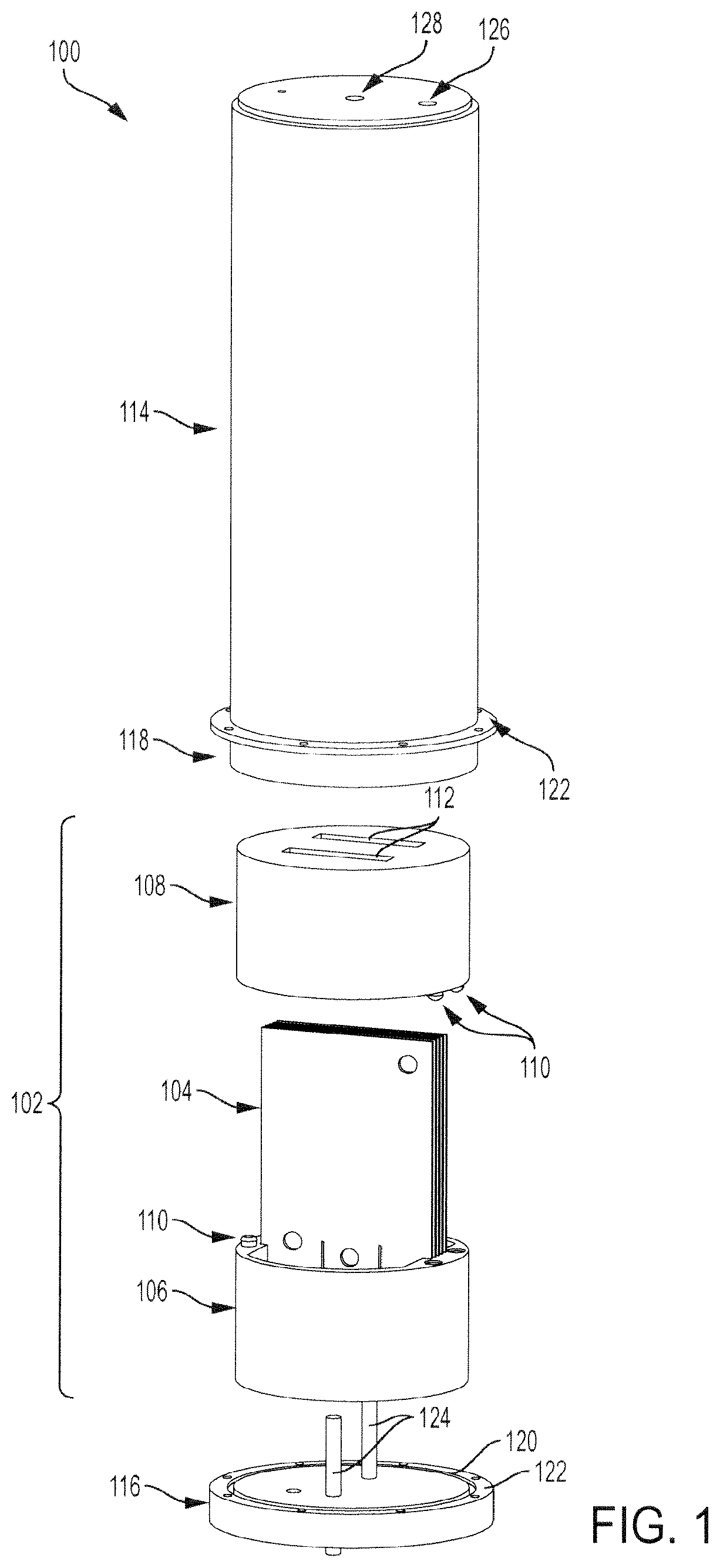 Patent US12129786 — Explosion safe electrolysis unit — Figure 1