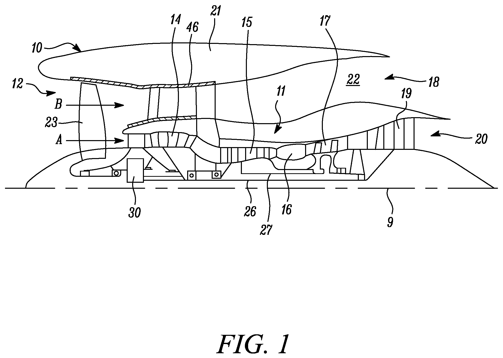 Patent US12129794 Figure 1 – Vane assembly for a gas turbine engine