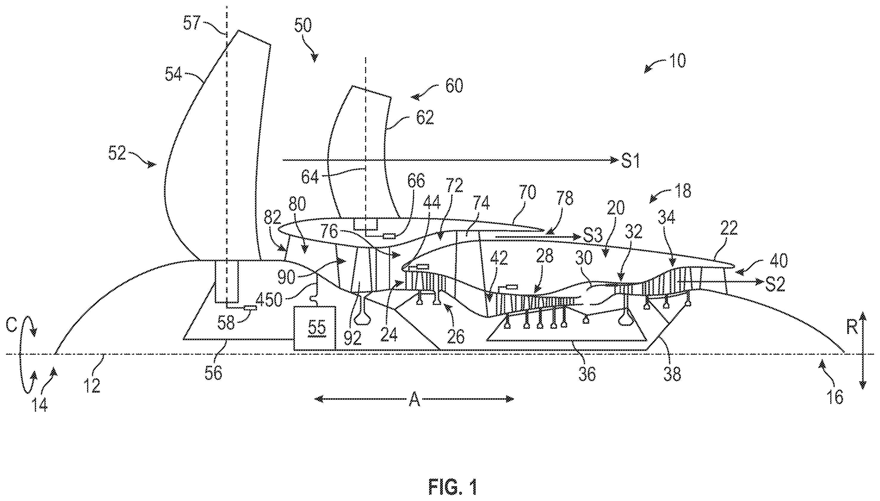 Patent US12129803 — Gearbox assembly — Figure 1
