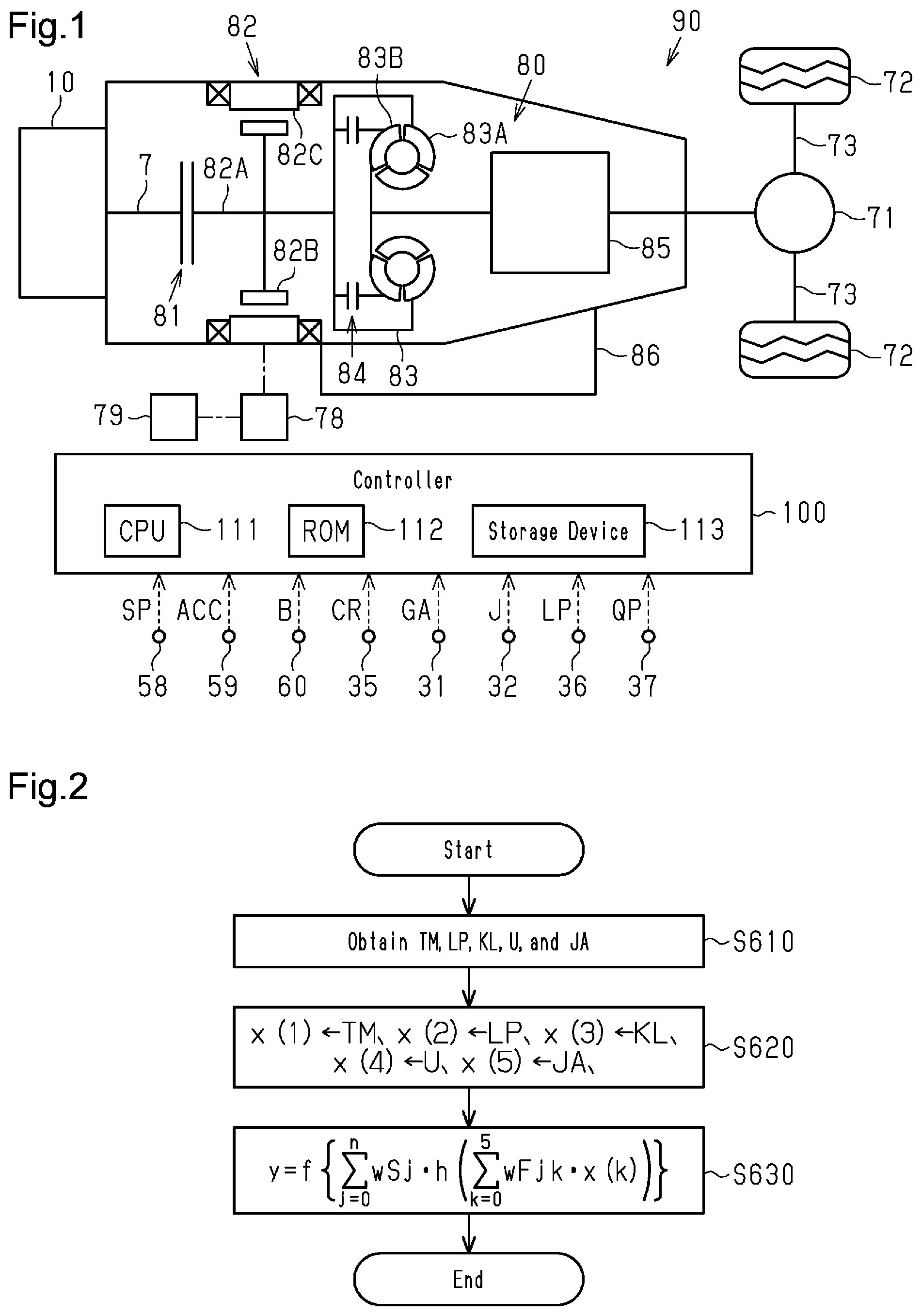 Patent US12129805 — Vehicle controller, vehicle control method, and storage medium — Figure 1