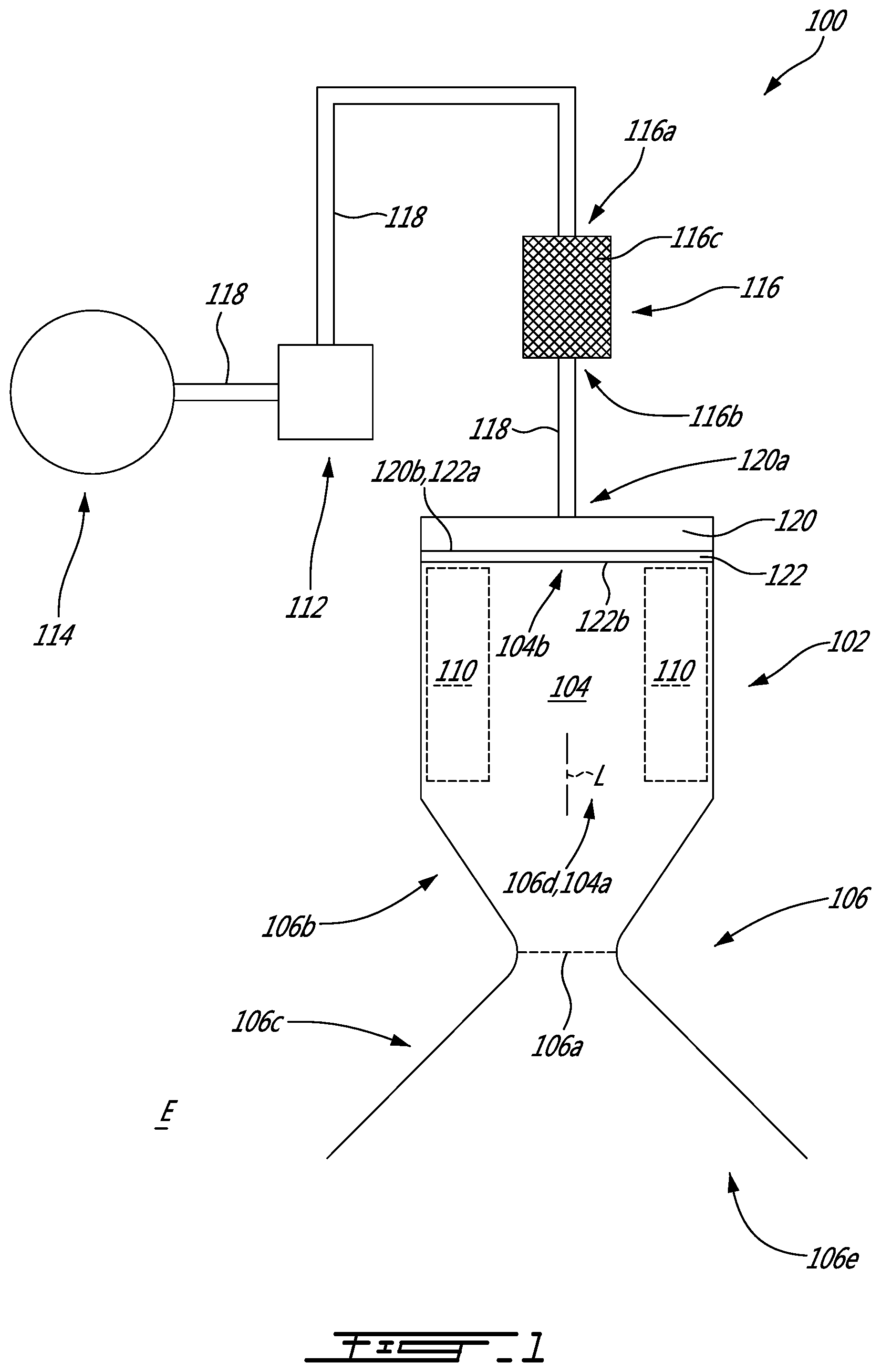 Patent US12129814 — Thrust vector control for hybrid propellants rocket engine with embedded fluid injection ports — Figure 1