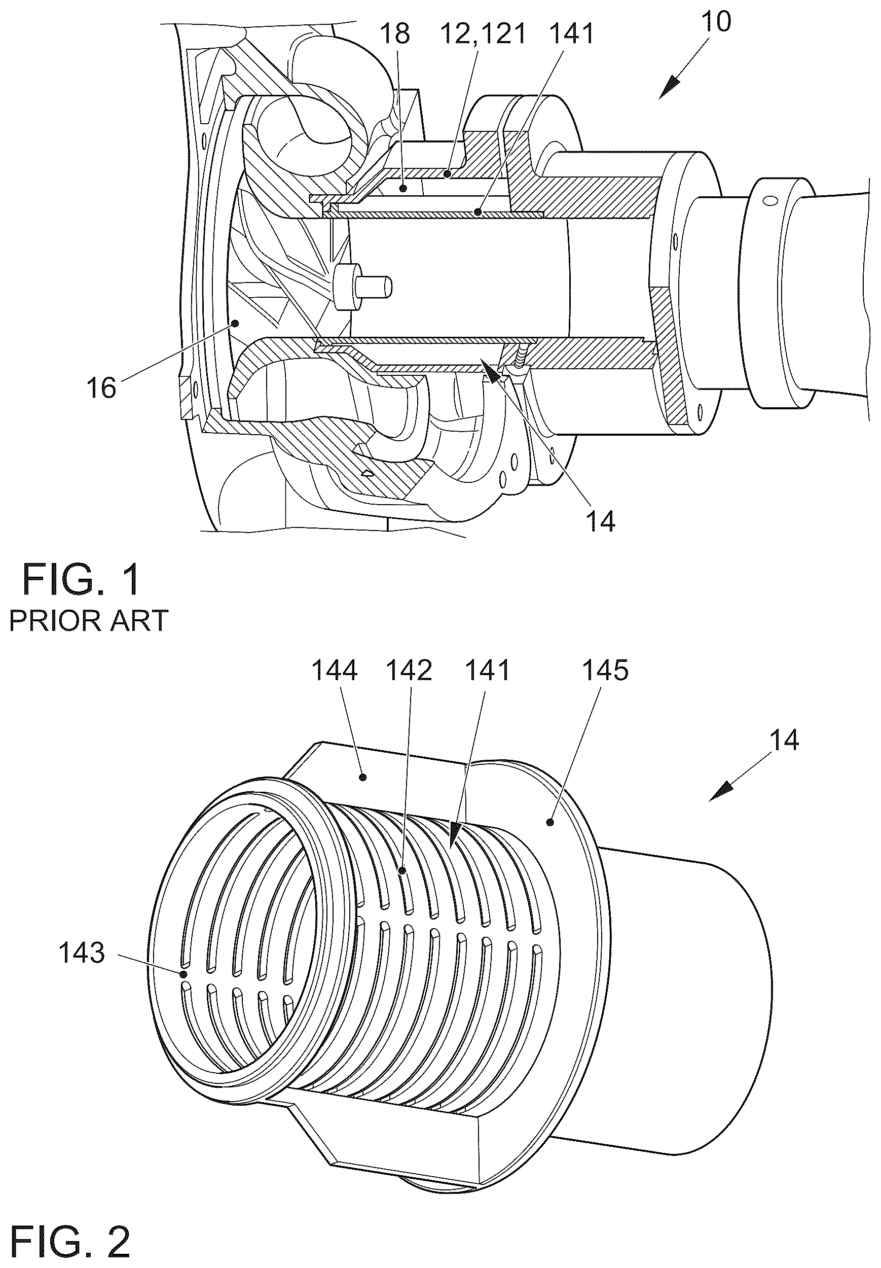 Patent US12129819 Figure 1 – Resonator insert for insertion into an intake pipe of a turbocharger, turbocharger and resonator