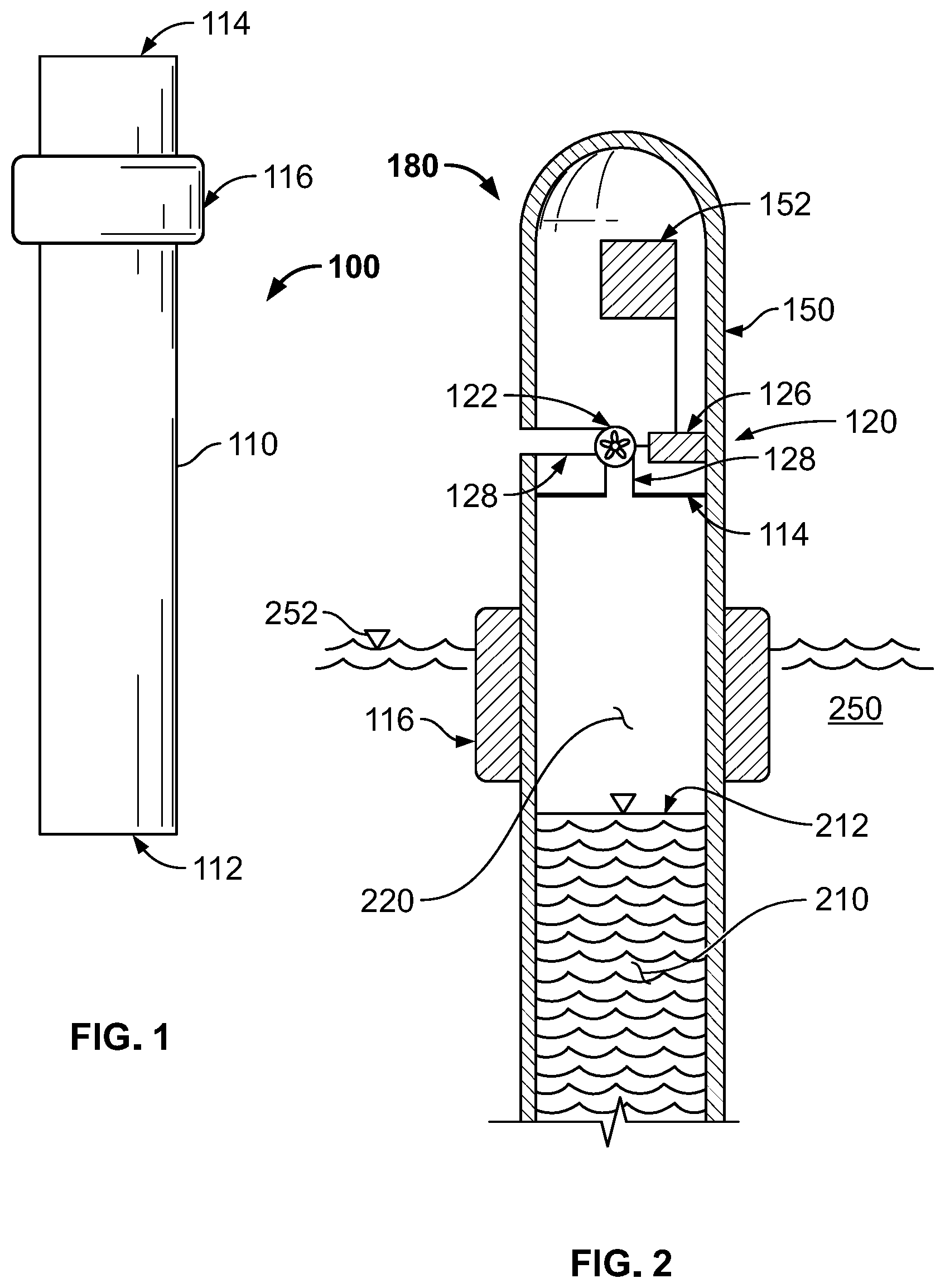 Patent US12129820 — Tubular wave power device — Figure 1