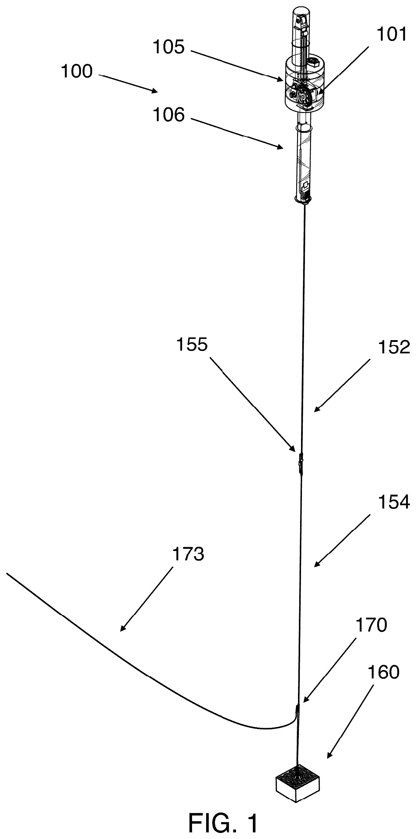 Patent US12129821 — System and method for wave energy converting device — Figure 1