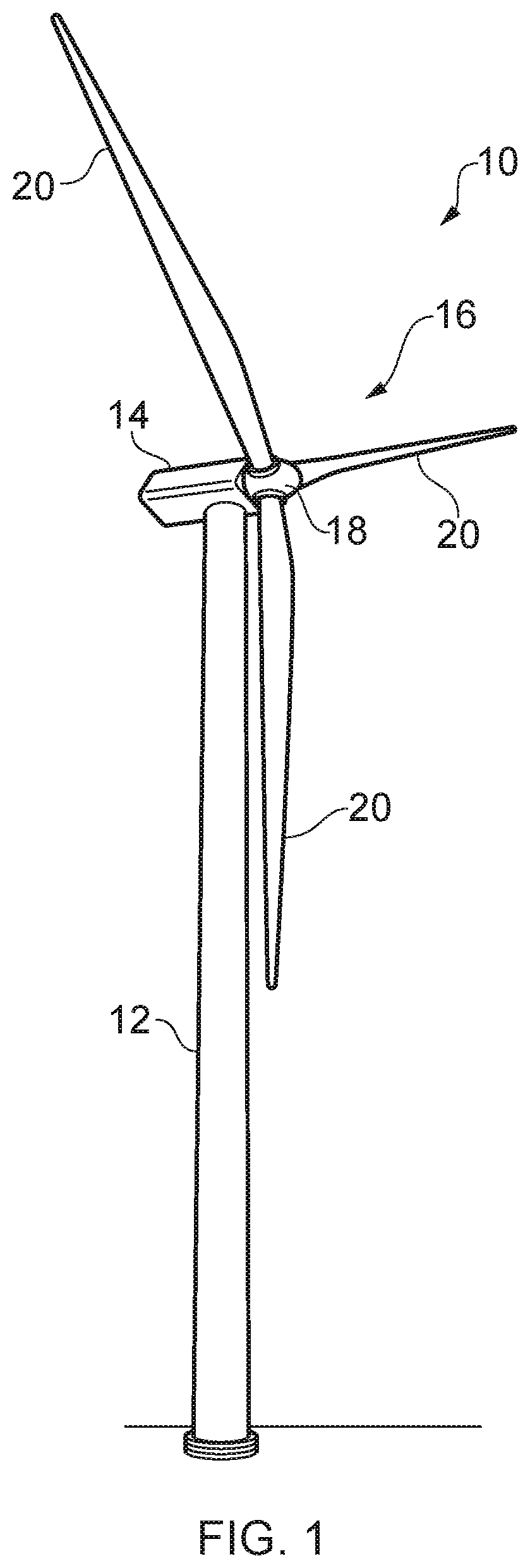 Patent US12129831 — Wind turbine lightning protection system — Figure 1