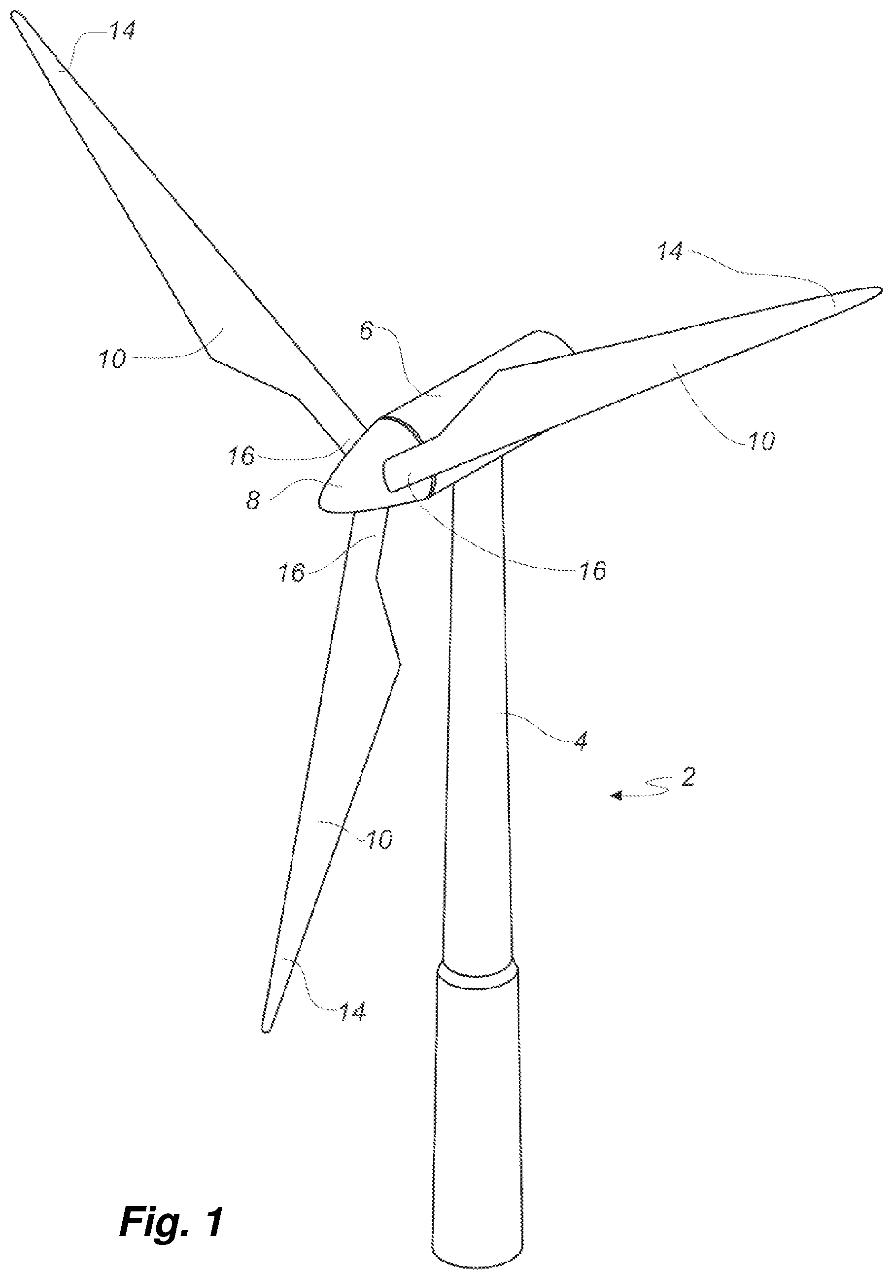 Patent US12129832 — Spar cap assembly for a wind turbine blade with a lightning protection system — Figure 1
