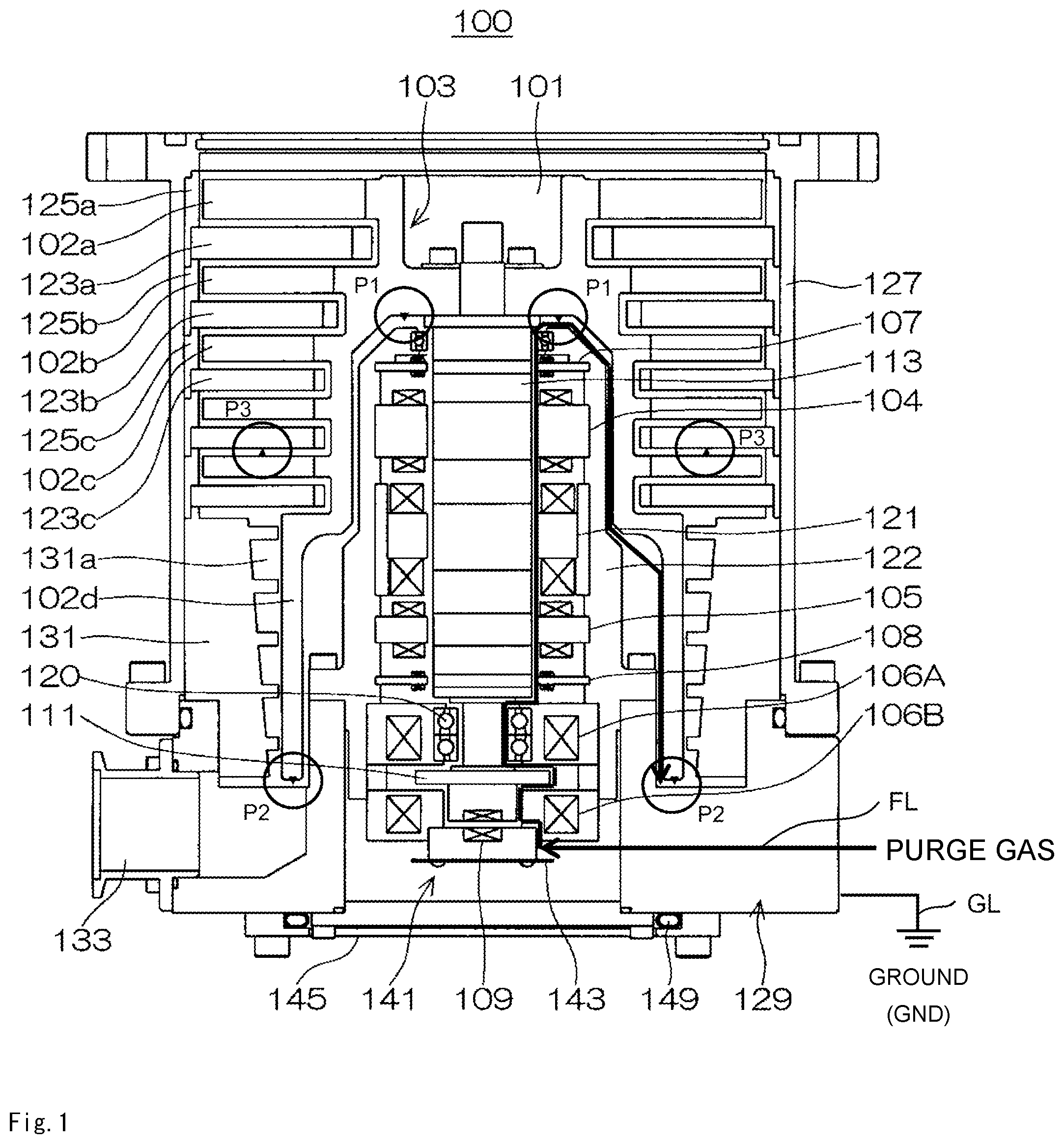 Patent US12129861 — Vacuum pump and rotating body for vacuum pump — Figure 1