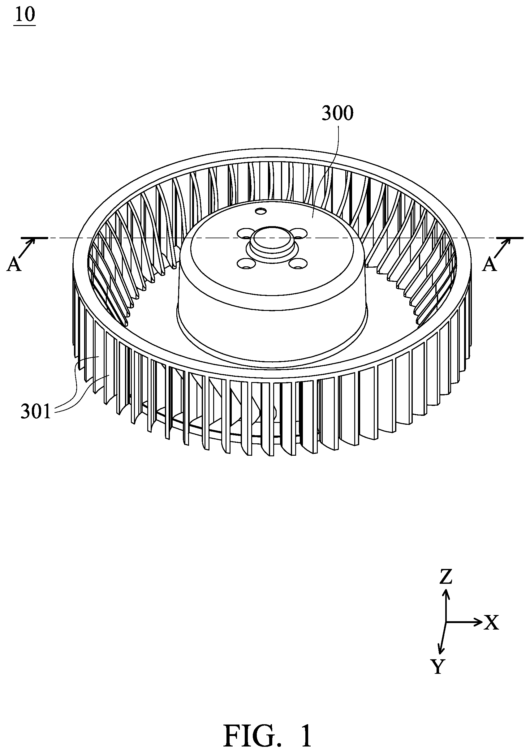 Patent US12129864 — Impeller — Figure 1