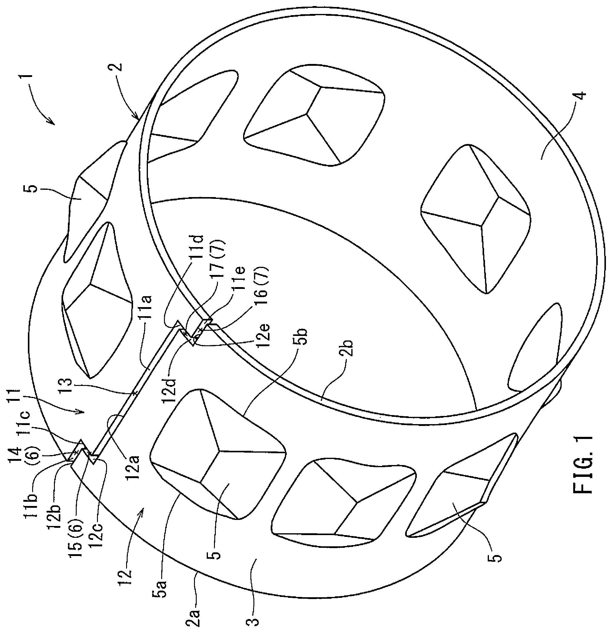 Patent US12129894 — Tolerance ring — Figure 1